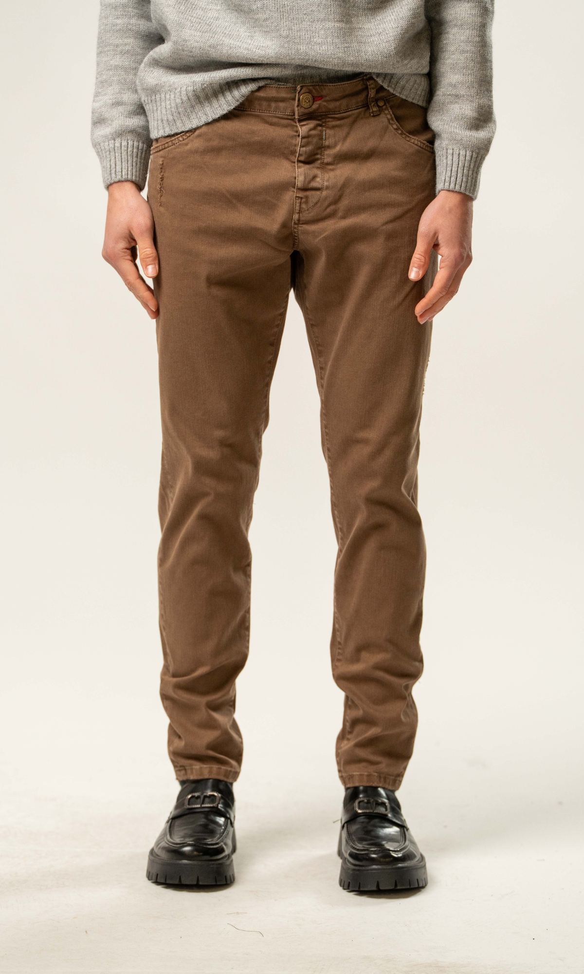 Jeans colorato cropped