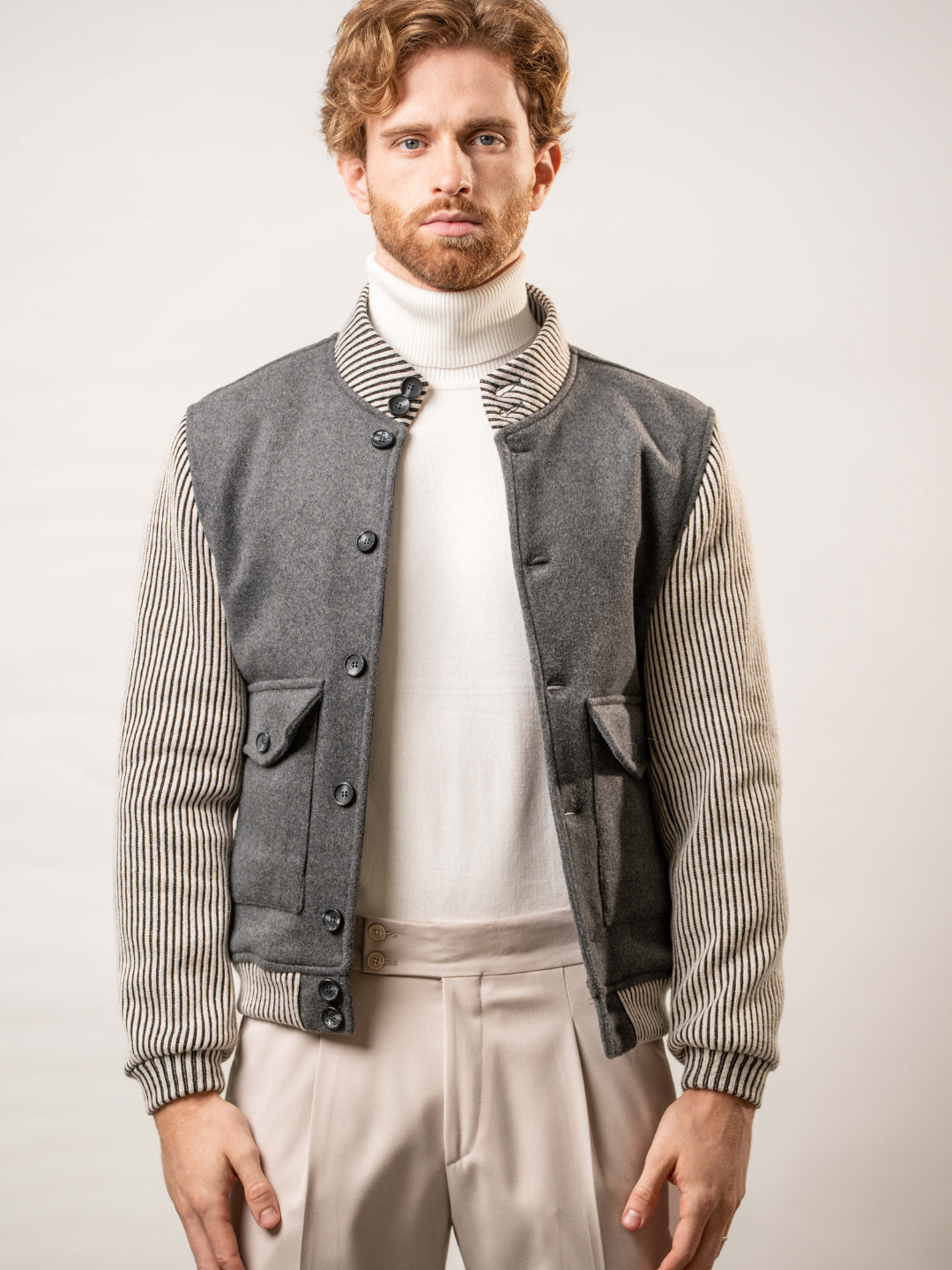 Giubbotto misto lana - Karl Mommoo