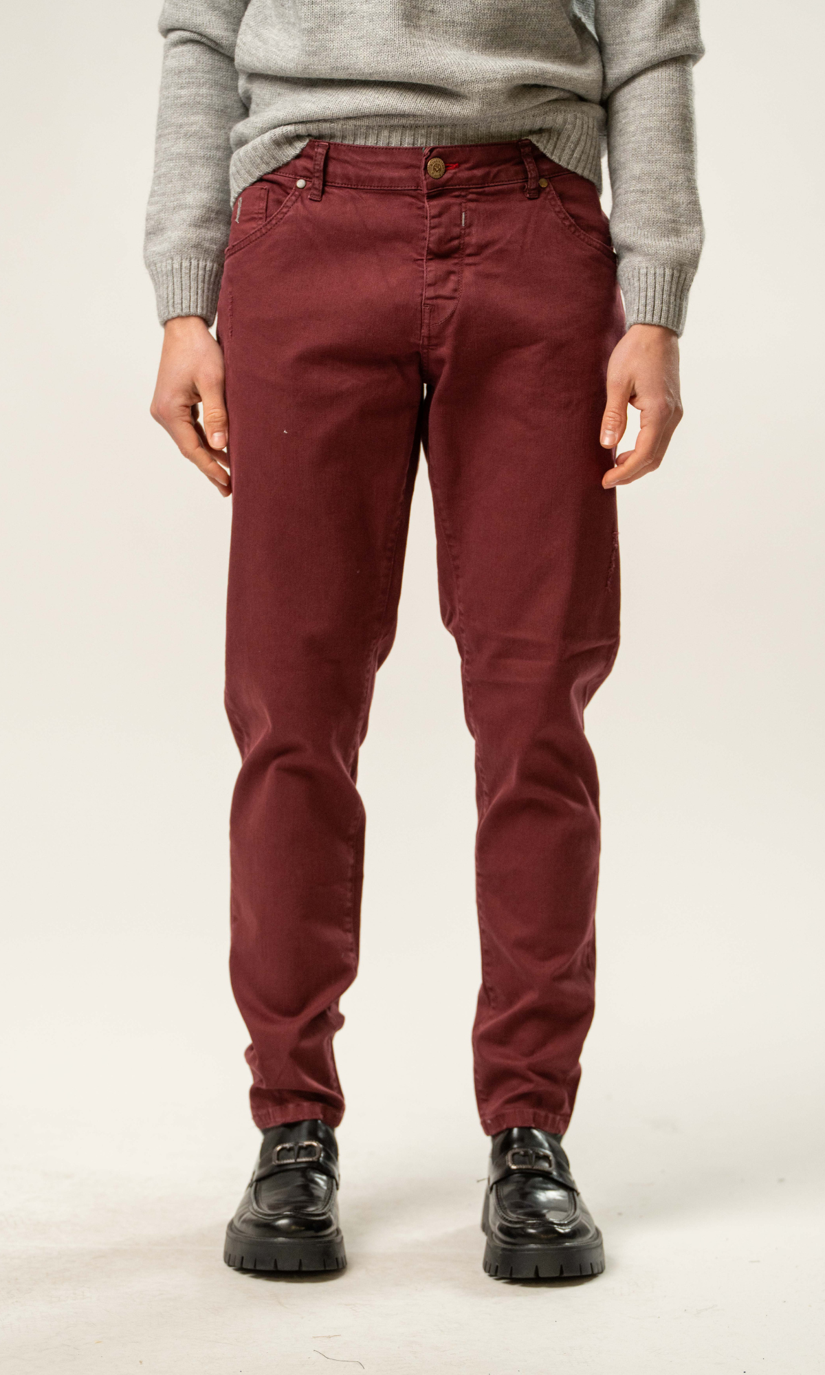 Jeans colorato cropped