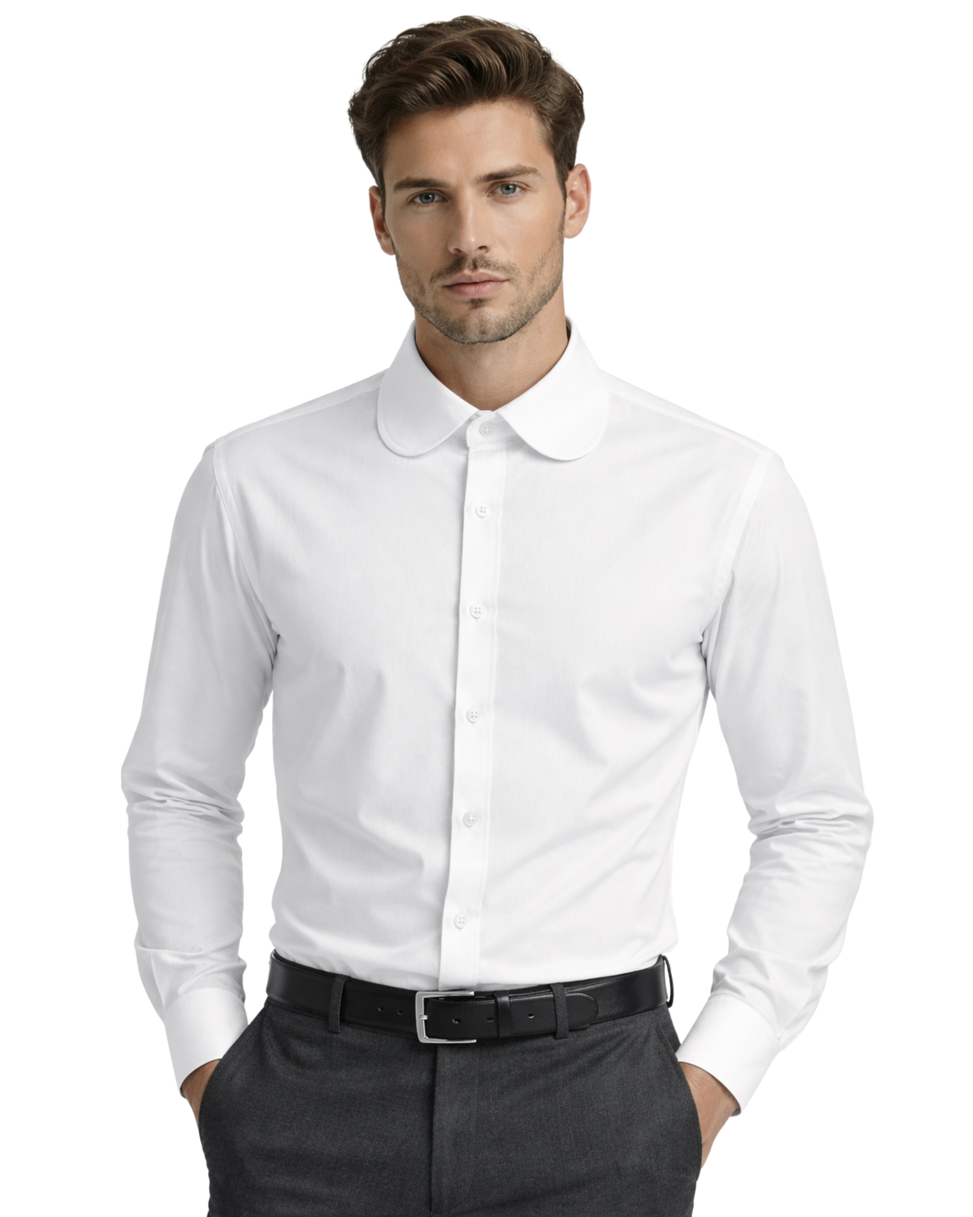Camicia Uomo Collo Rotondo