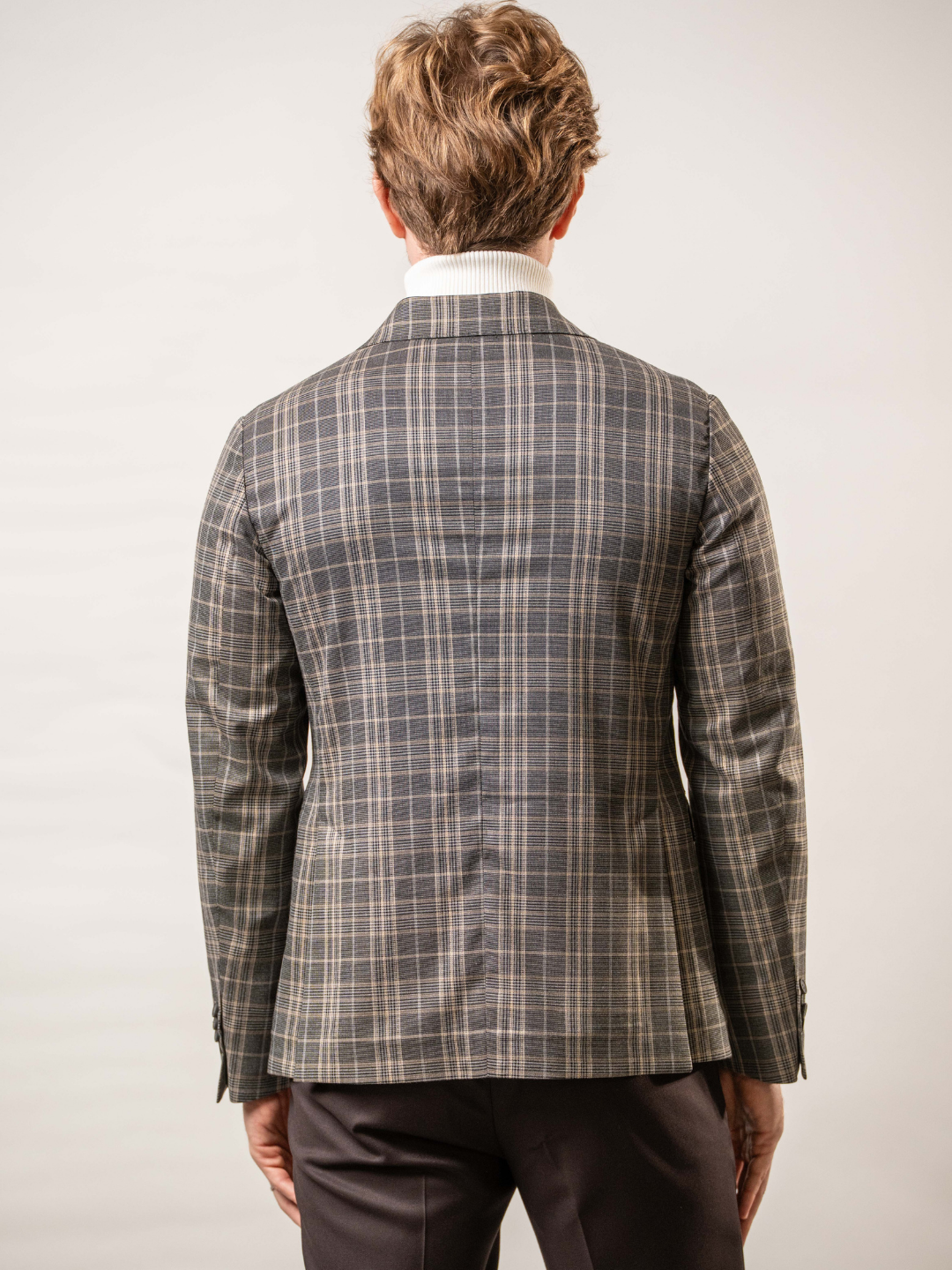 Giacca check beige - Karl Mommoo