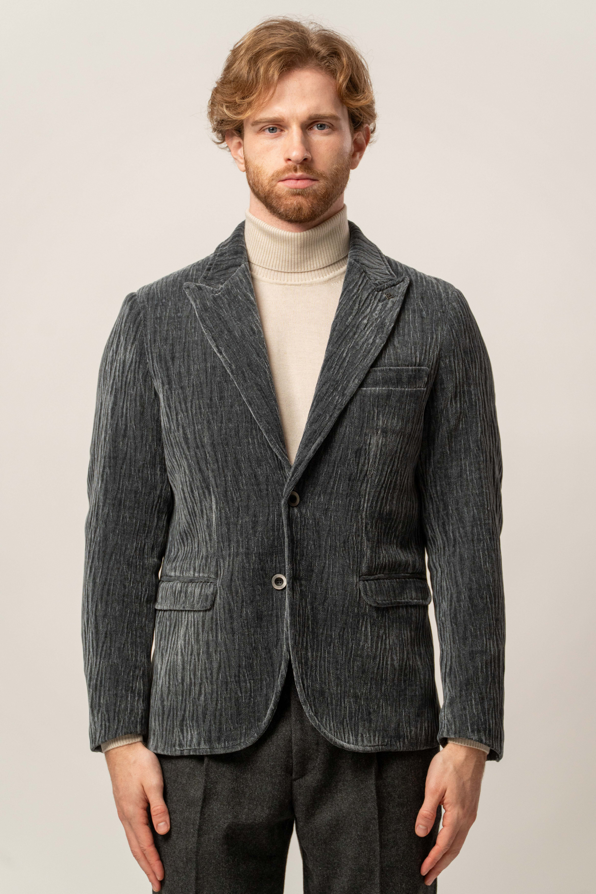 Giacca in velluto effetto corteccia – Karl Mommoo