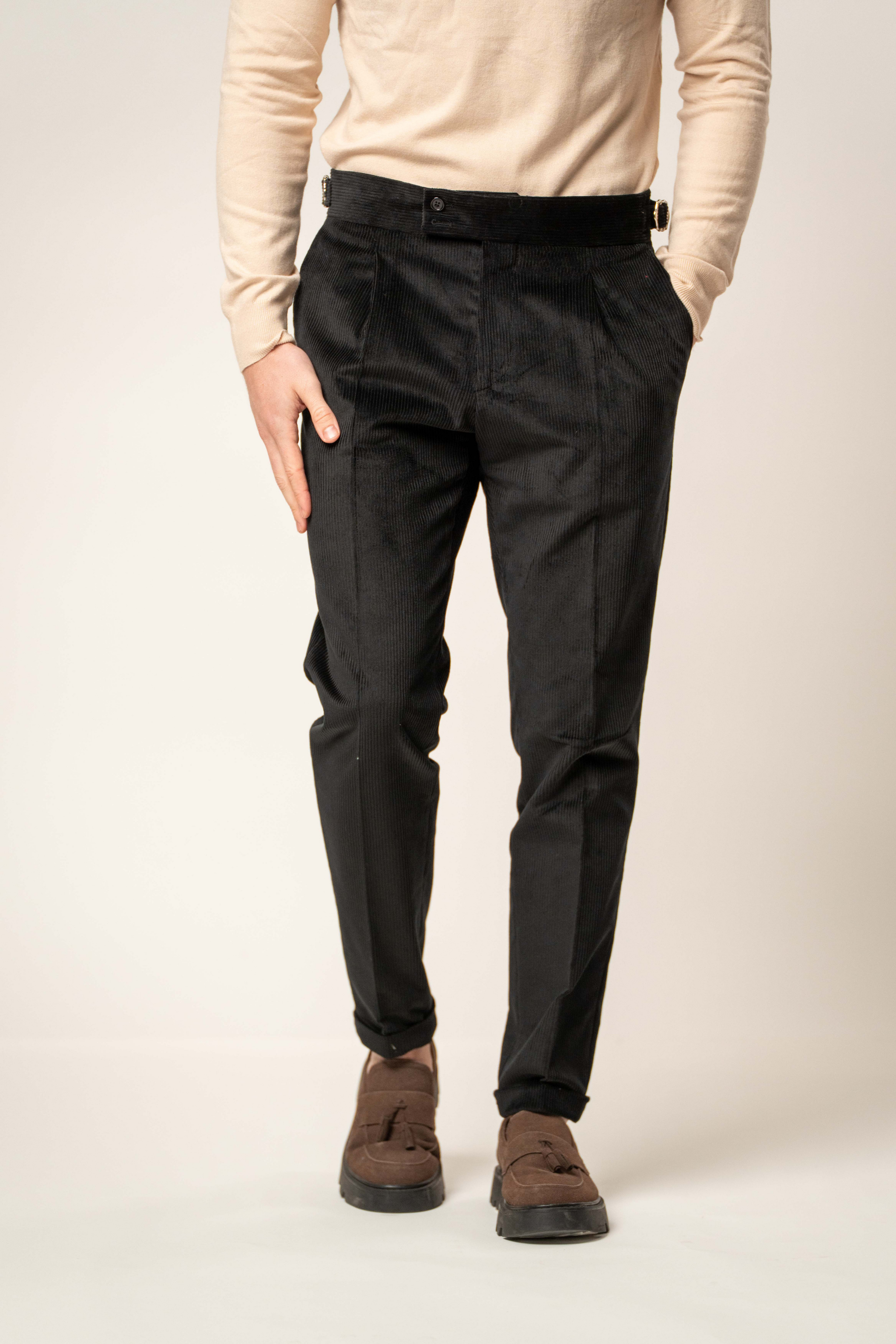 Pantalone in cotone 500 righe – Karl Mommoo