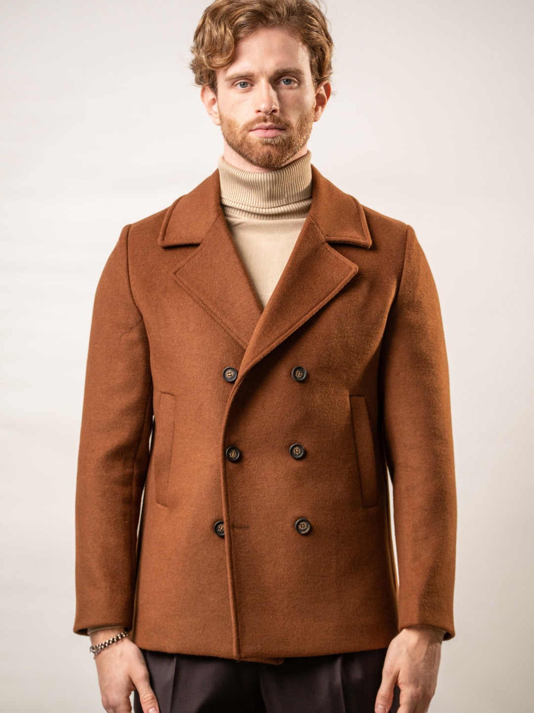 Cappotto picot doppiopetto in misto lana – Karl Mommoo