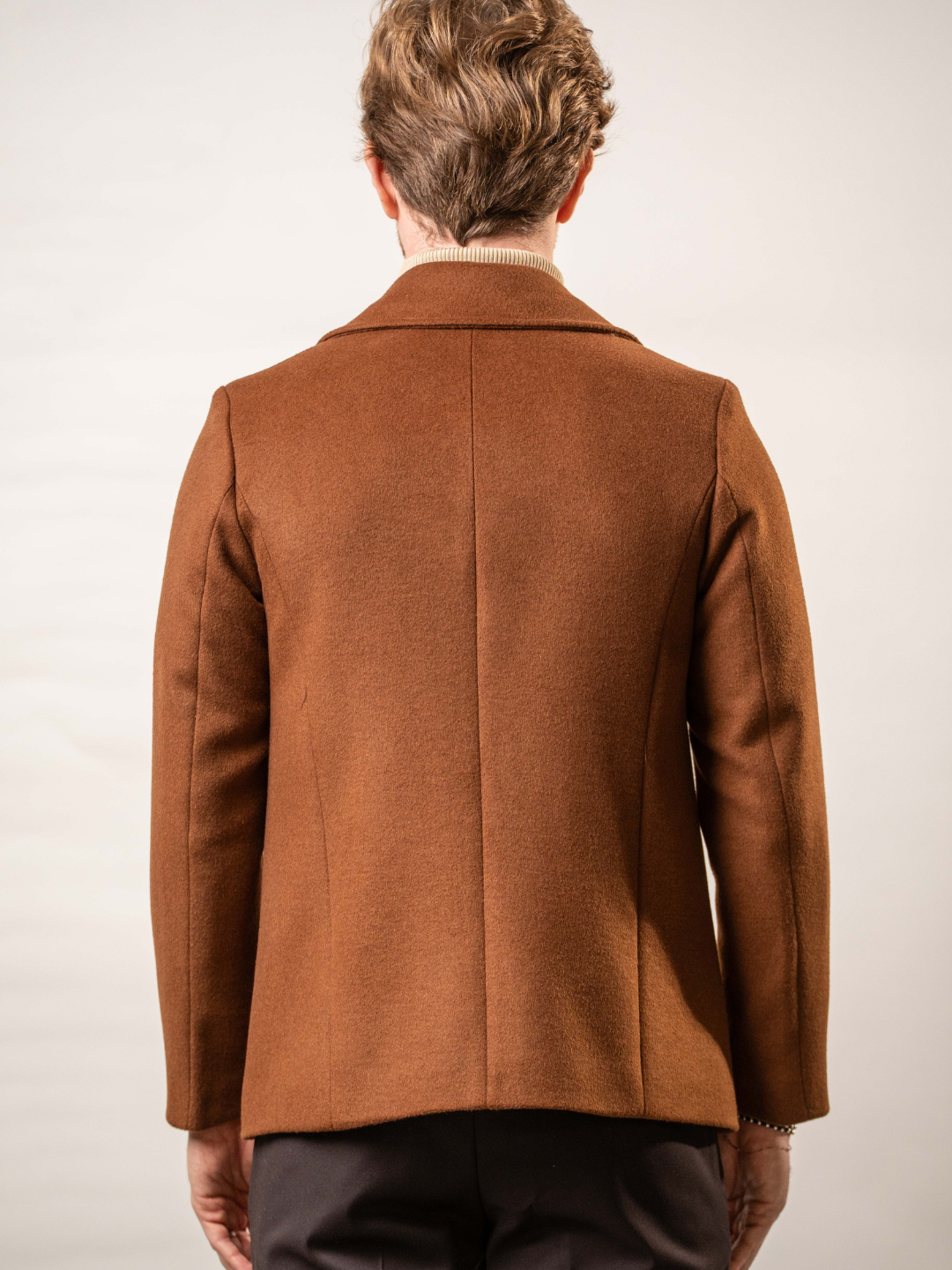 Cappotto picot doppiopetto in misto lana – Karl Mommoo