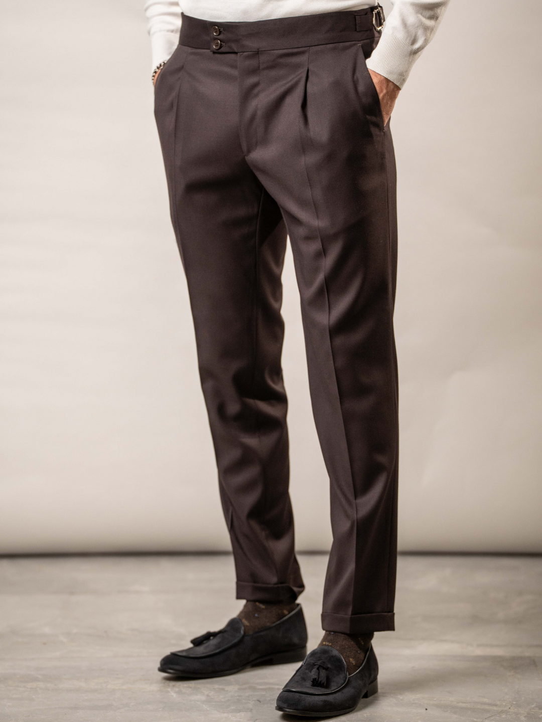 Pantalone sartoriale marrone - Karl Mommoo