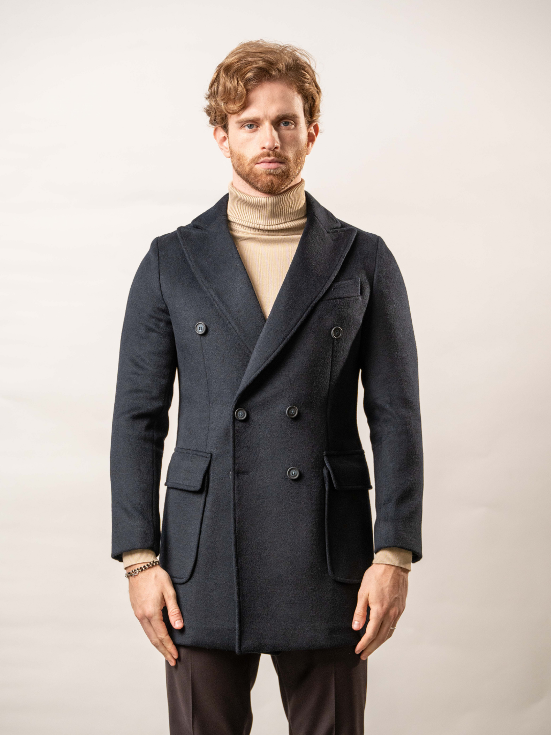 Cappotto doppiopetto in misto lana – Karl Mommoo