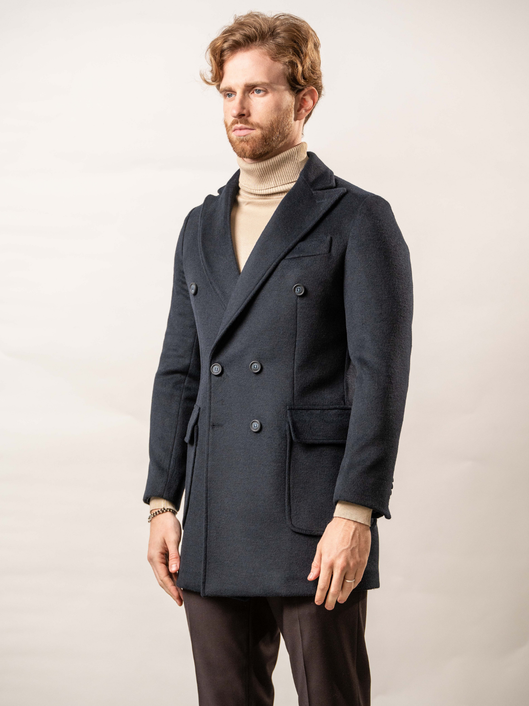 Cappotto doppiopetto in misto lana – Karl Mommoo