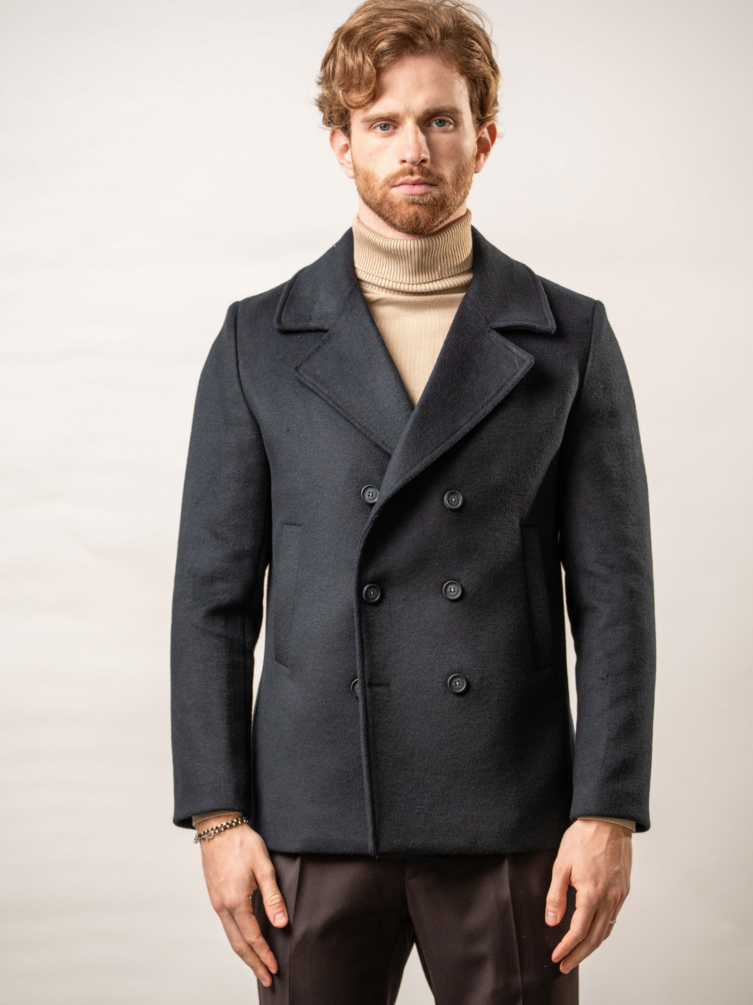 Cappotto picot doppiopetto in misto lana – Karl Mommoo