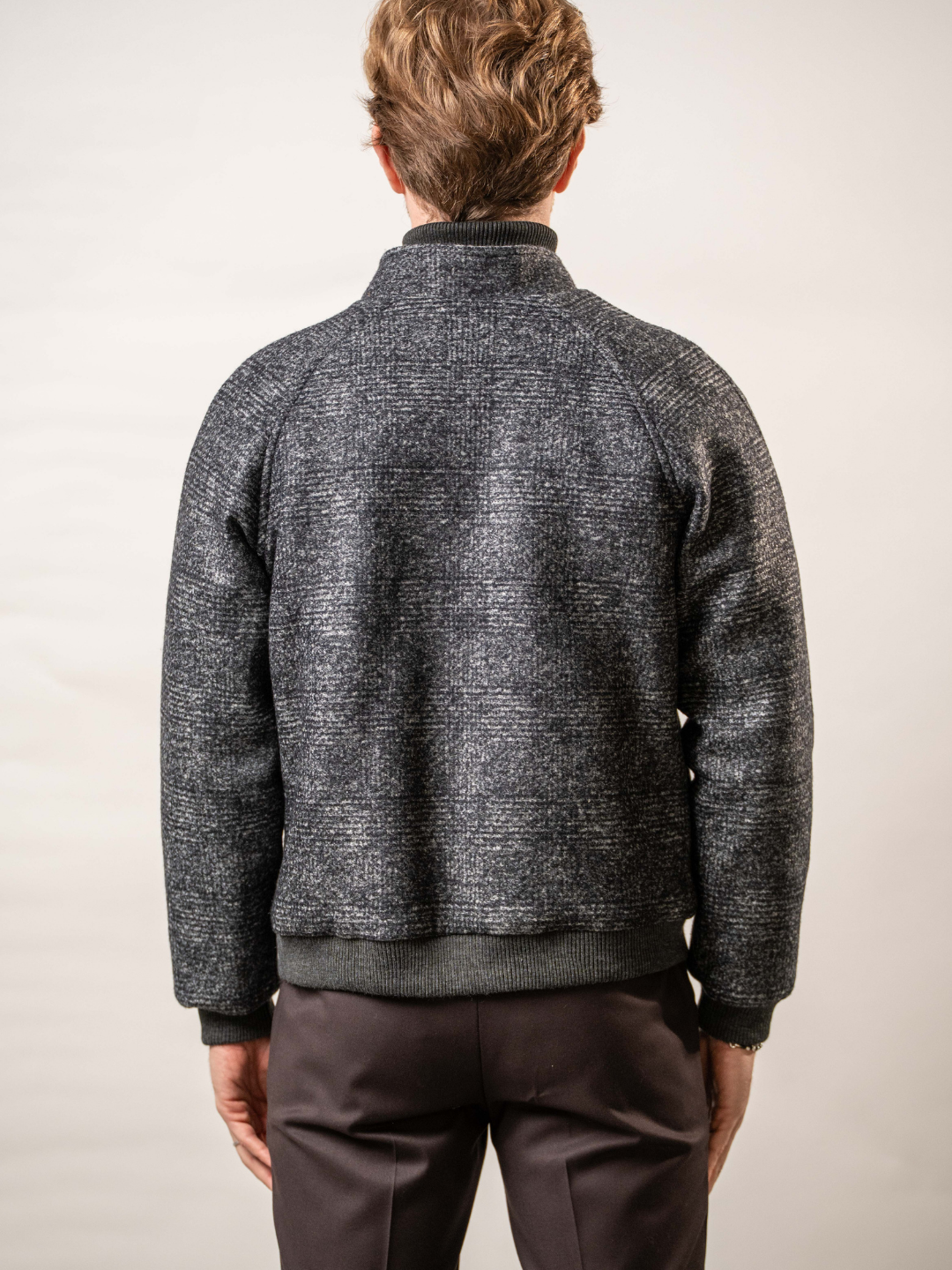 Giubbino in misto lana grigio – Karl Mommoo