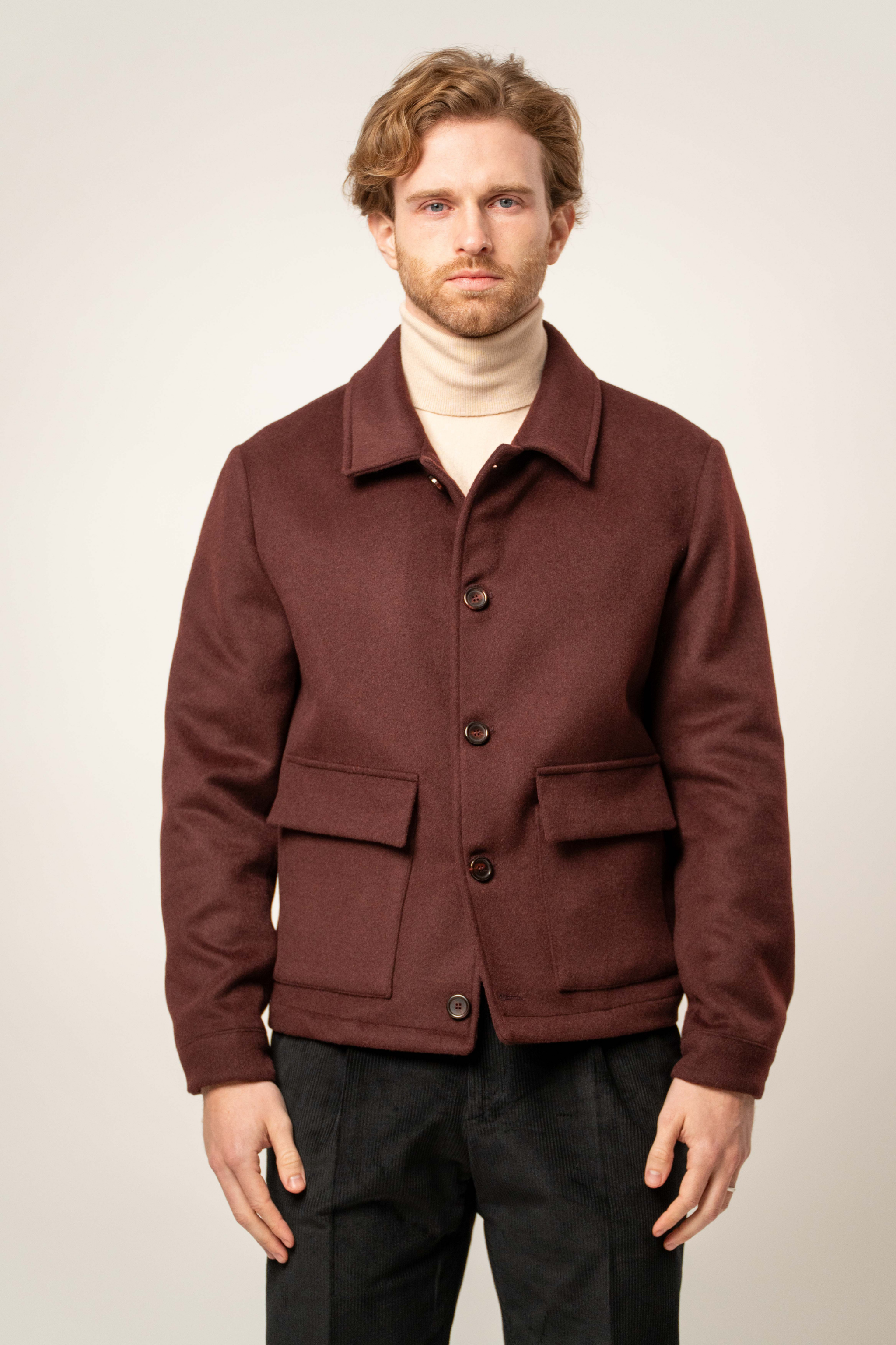 Giubbino tasconi in misto lana – Karl Mommoo