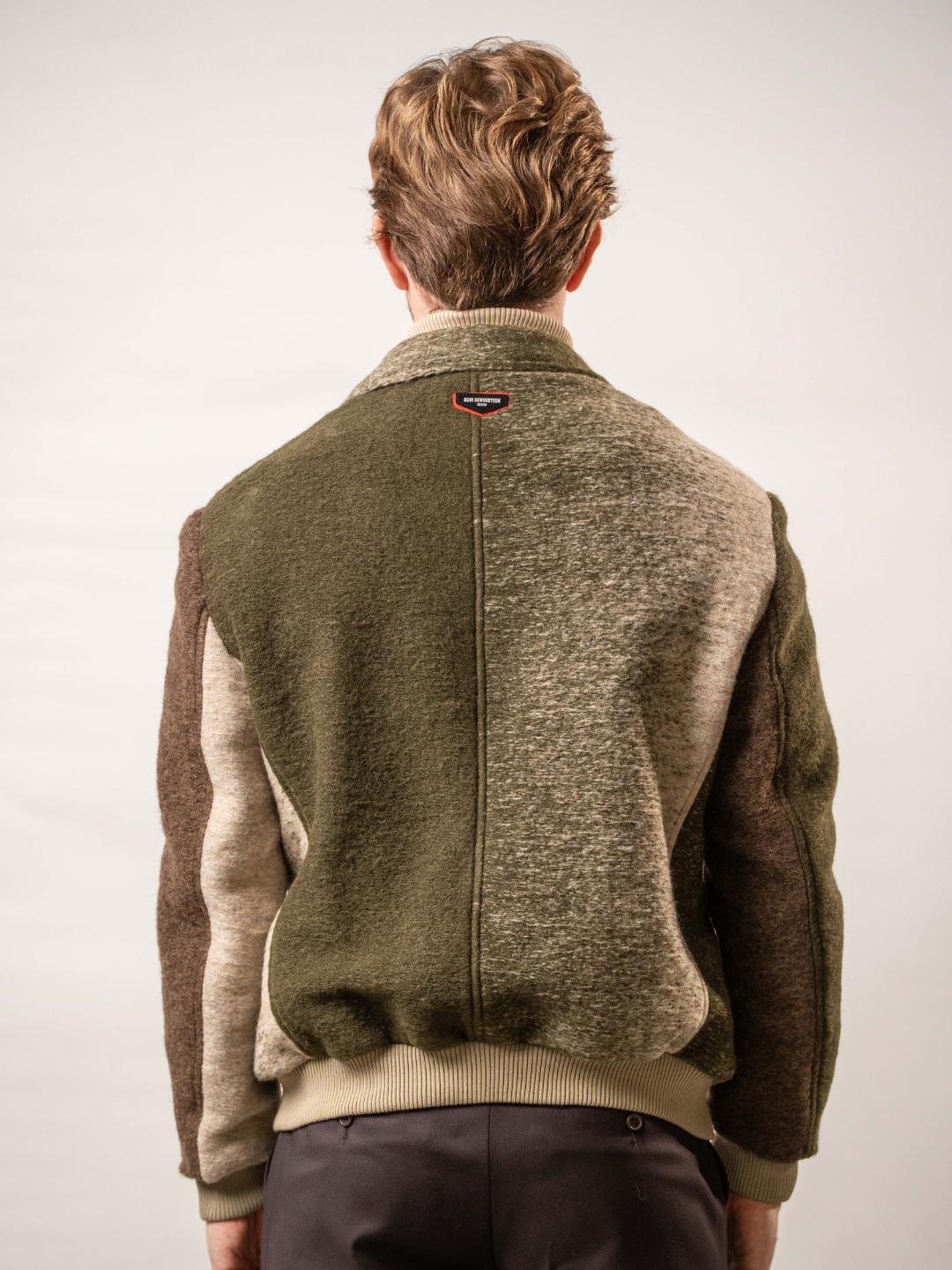 Giubbino bicolore in misto lana – Karl Mommoo