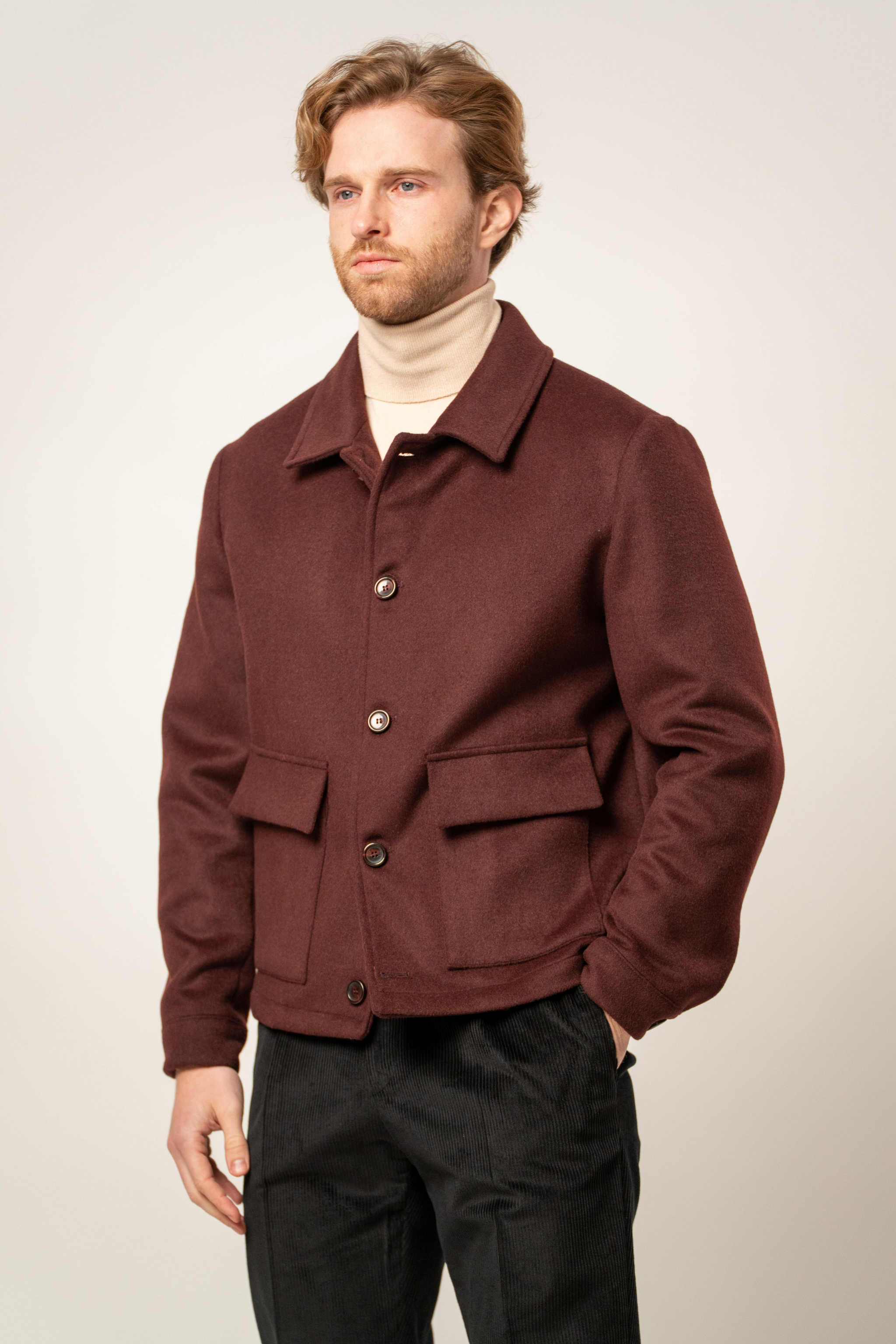 Giubbino tasconi in misto lana – Karl Mommoo