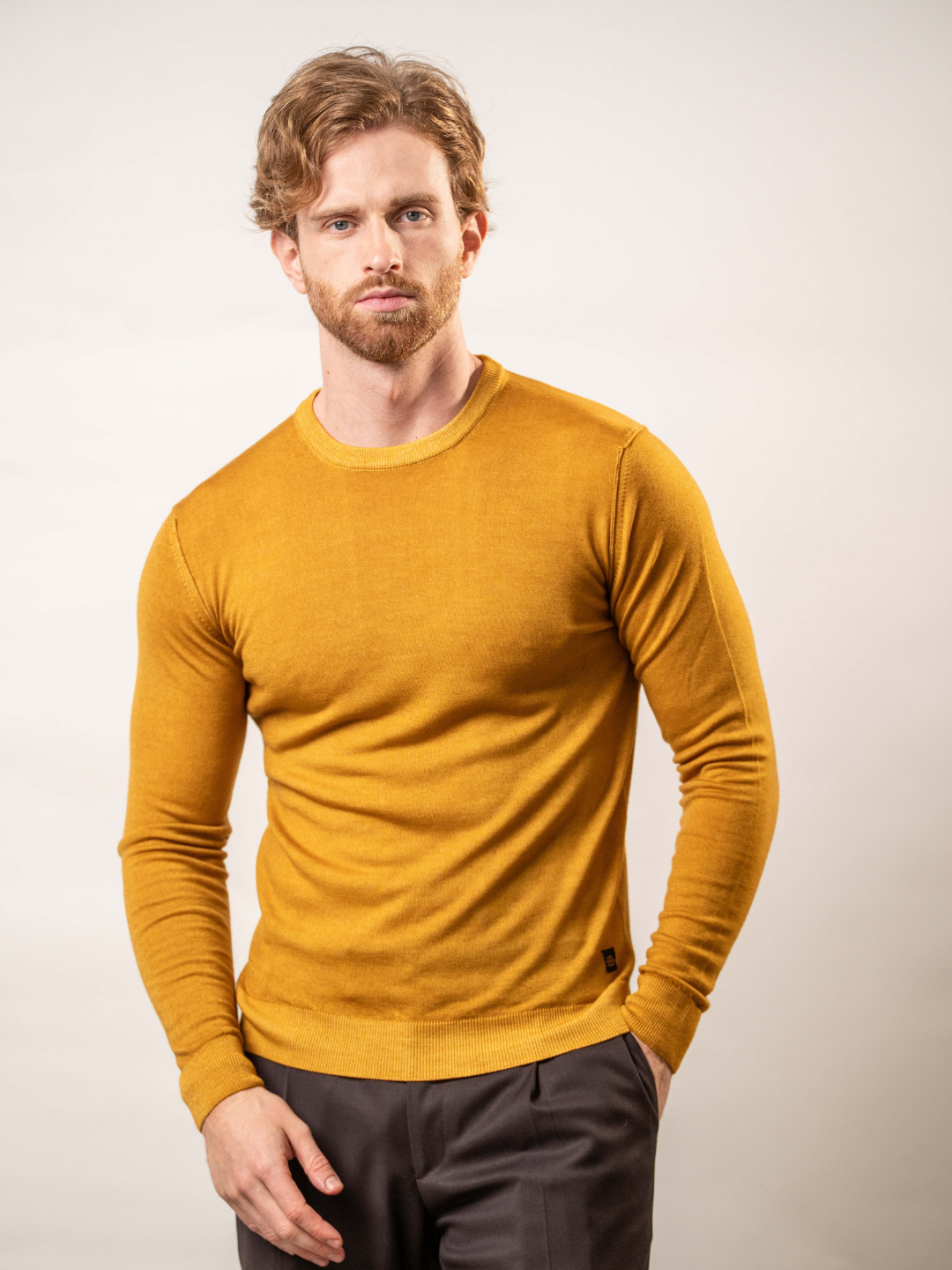 Maglia girocollo in 100% lana merino – Karl Mommoo