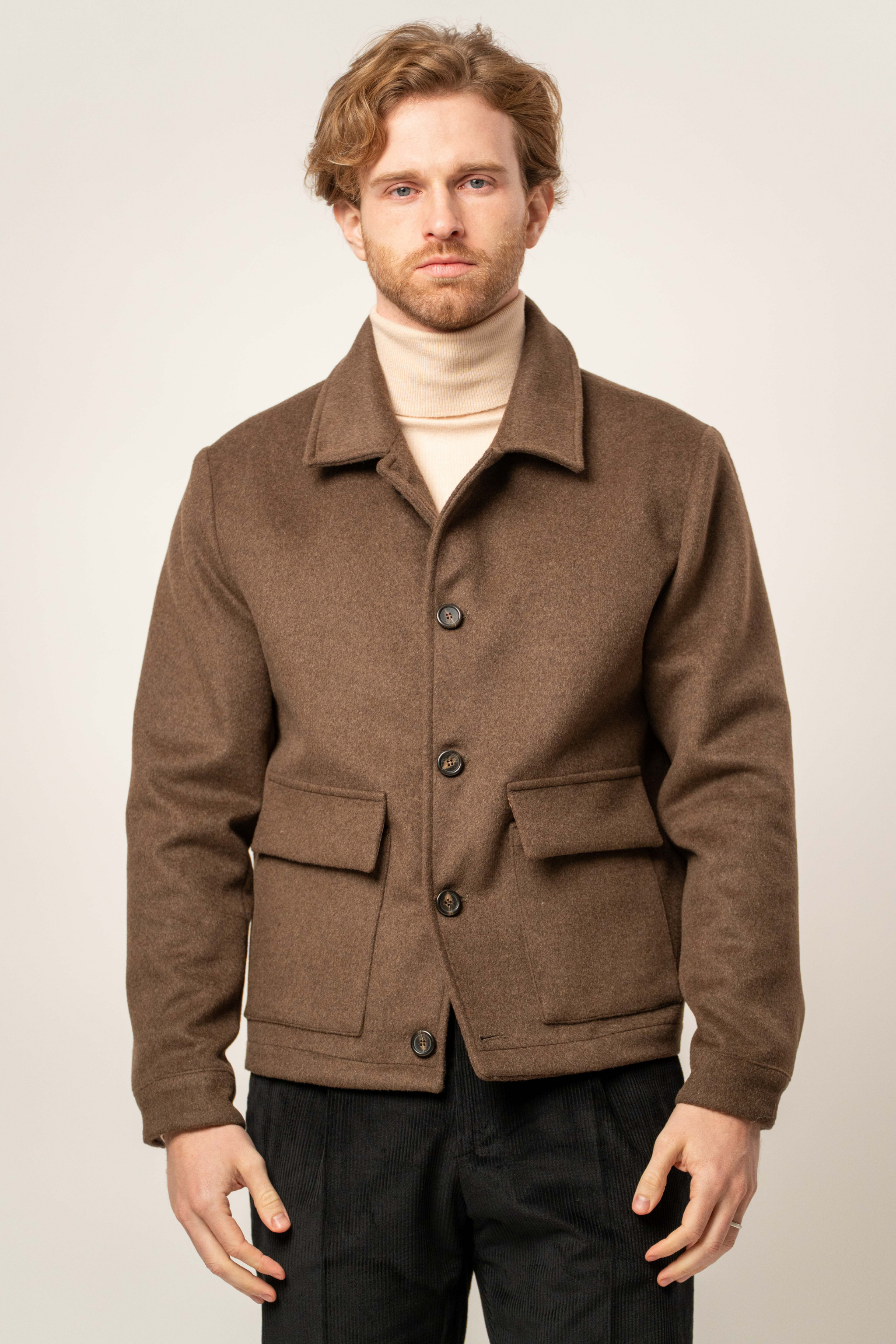 Giubbino tasconi in misto lana – Karl Mommoo