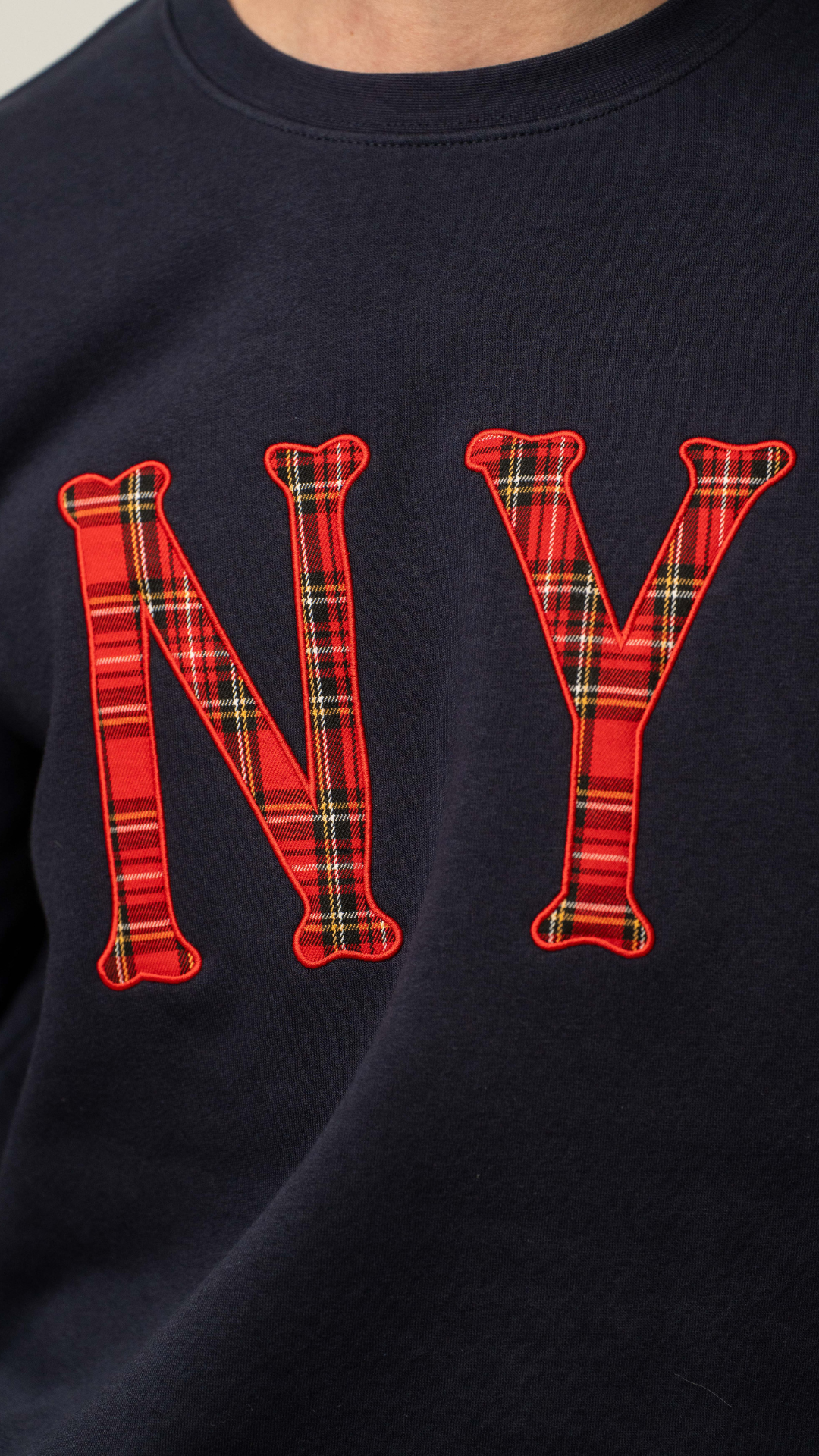 Felpa uomo girocollo con stampa “NY”