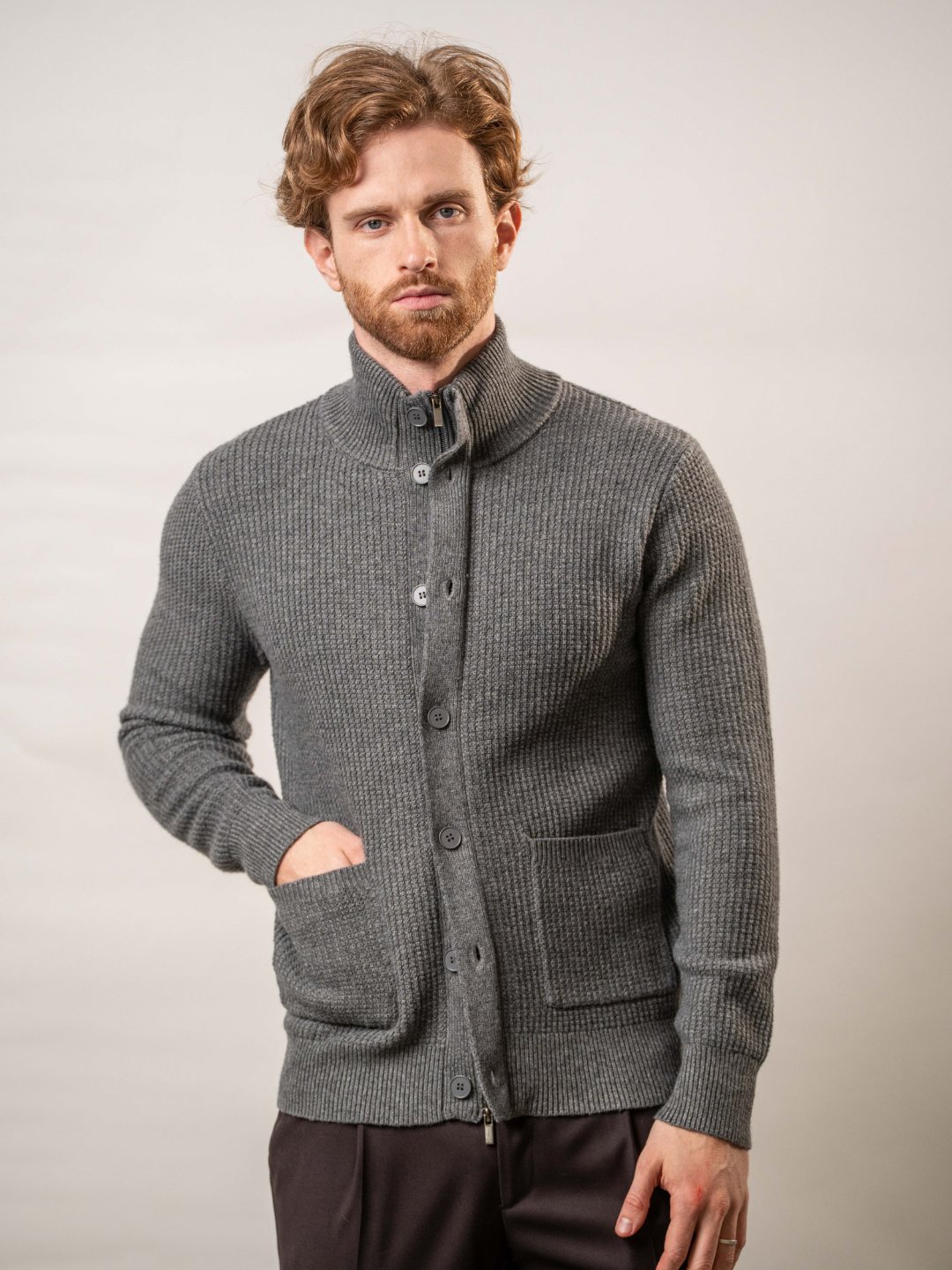 Cardigan misto lana – Karl Mommoo