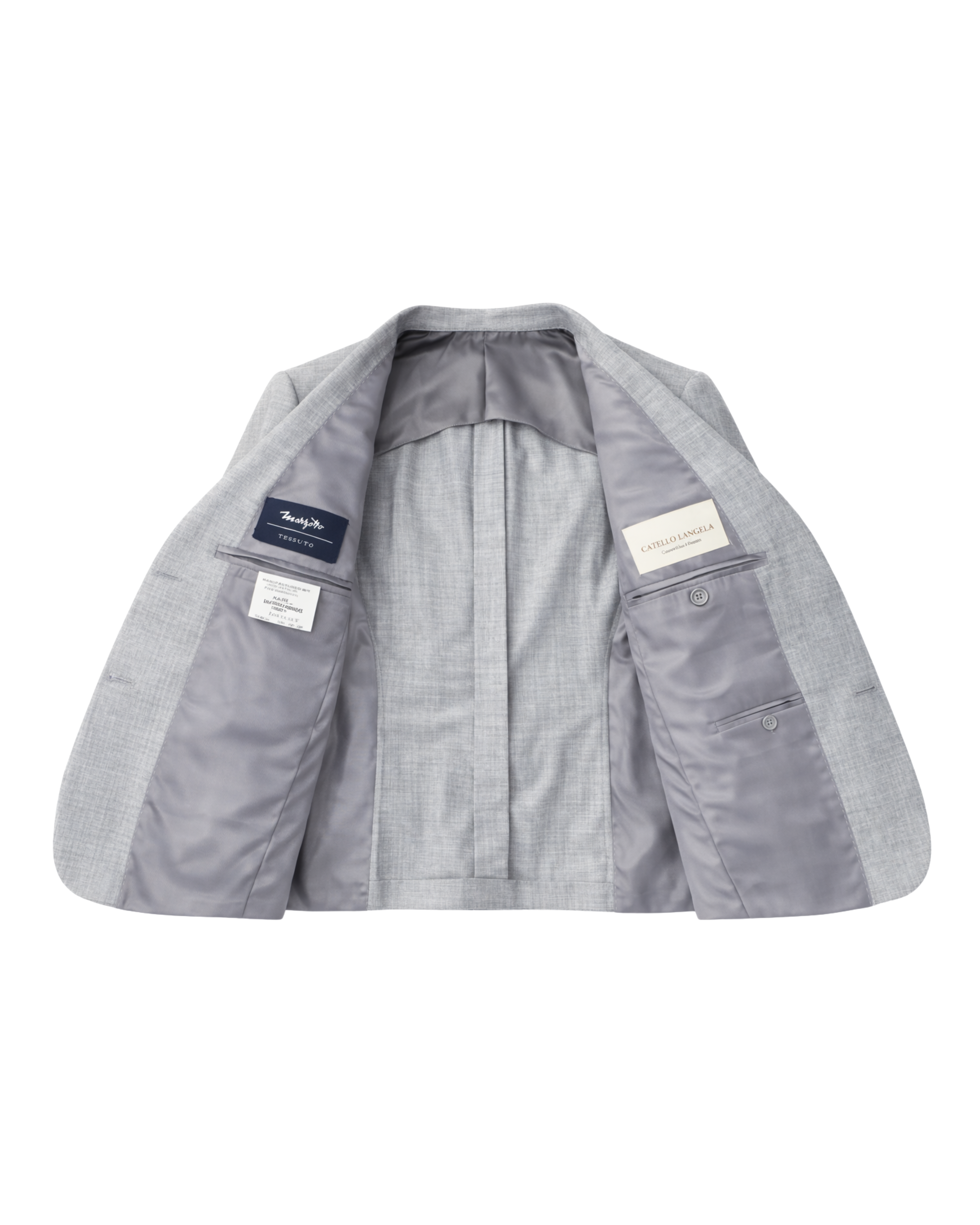 Abito Uomo Doppiopetto Grigio Fresco Lana – 100% Wool