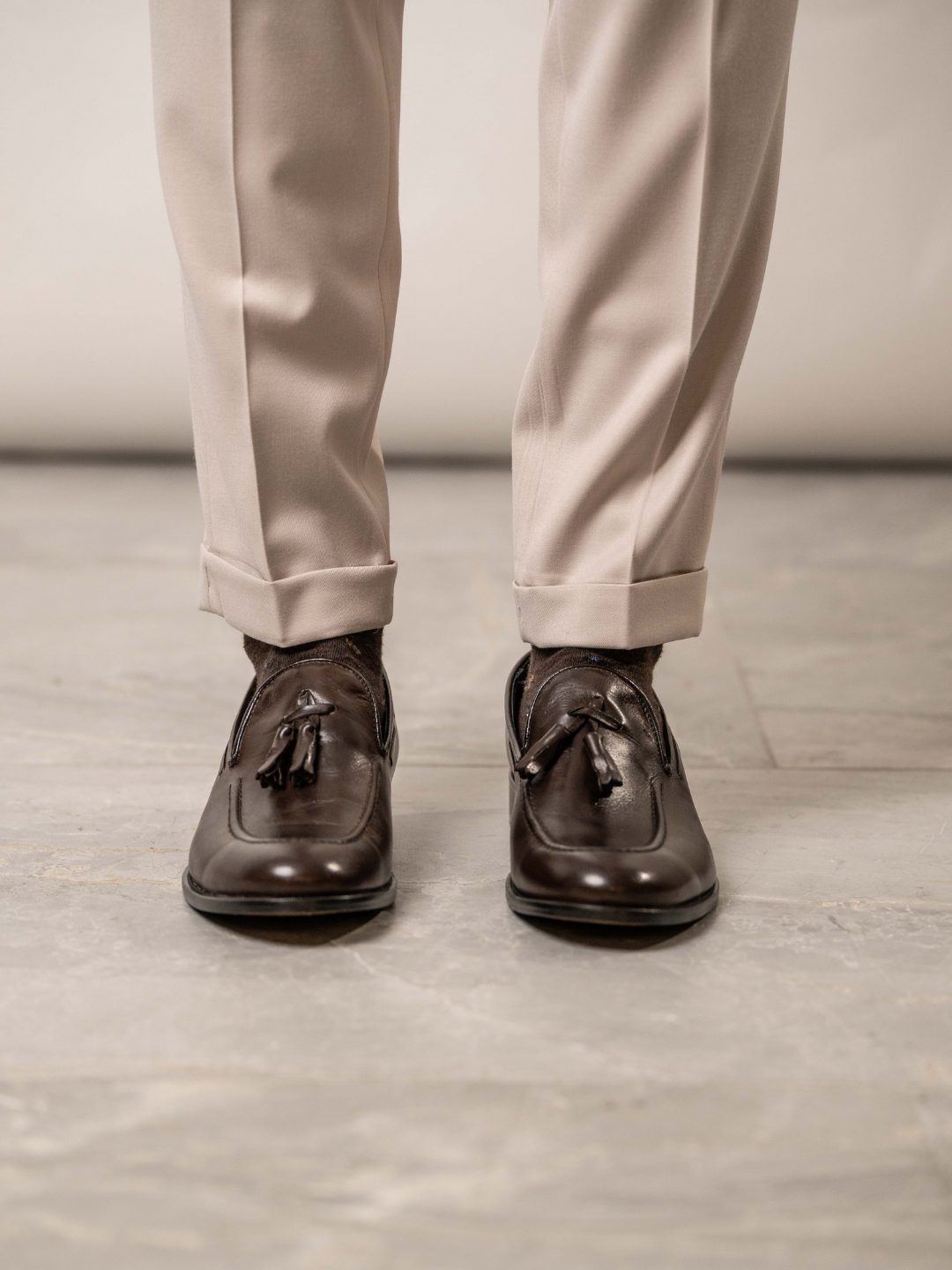 Mocassini in pelle con nappine - Karl Mommoo