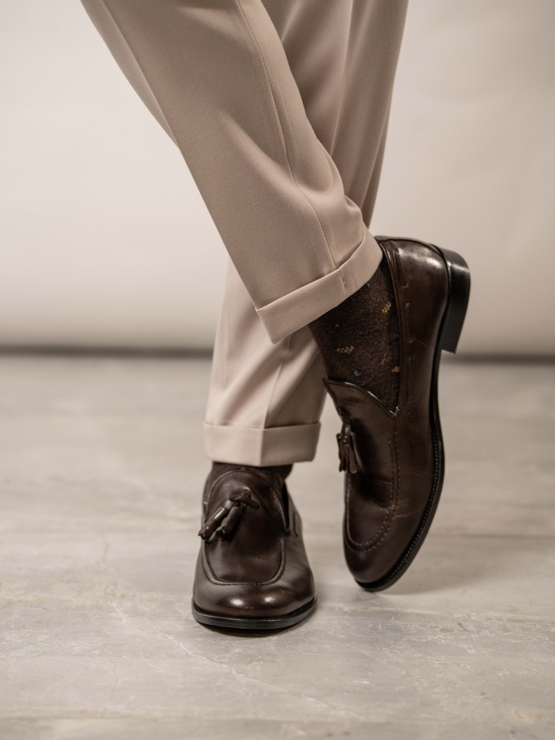 Mocassini in pelle con nappine - Karl Mommoo