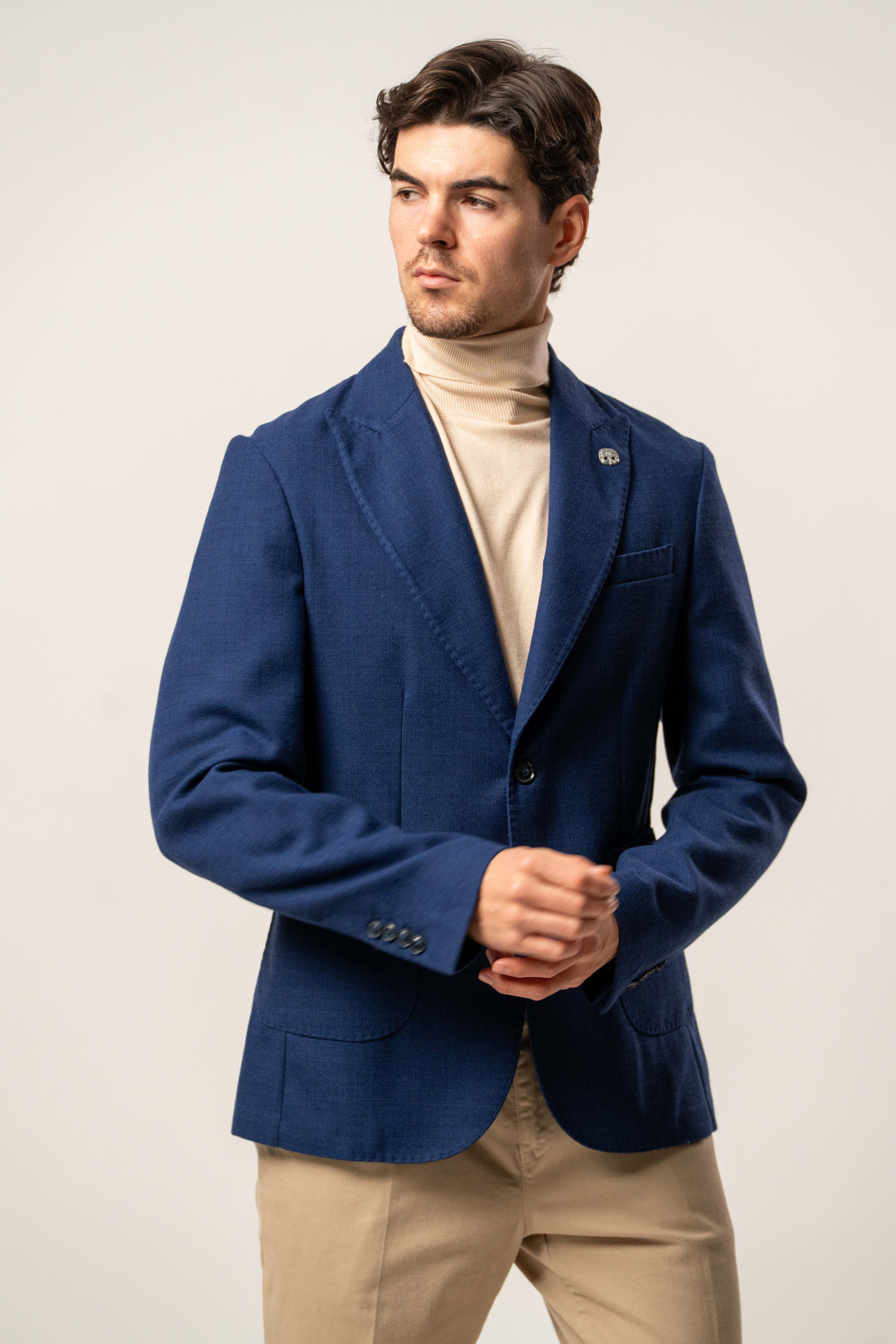 Giacca monopetto in misto lana