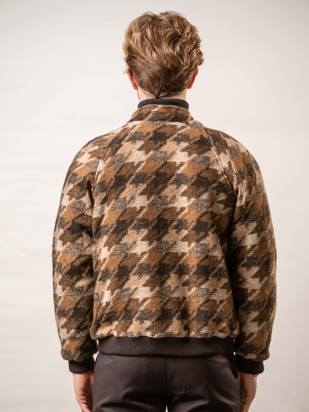 Giubbino pied de poule in misto lana – Karl Mommoo