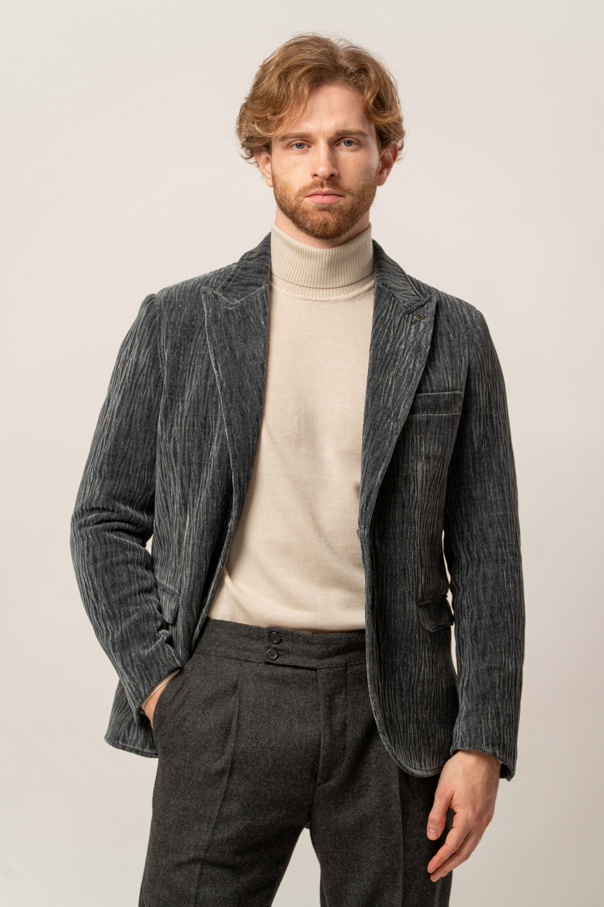 Giacca in velluto effetto corteccia – Karl Mommoo