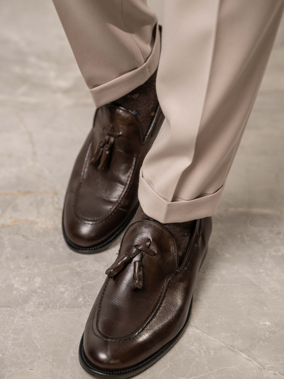 Mocassini in pelle con nappine - Karl Mommoo