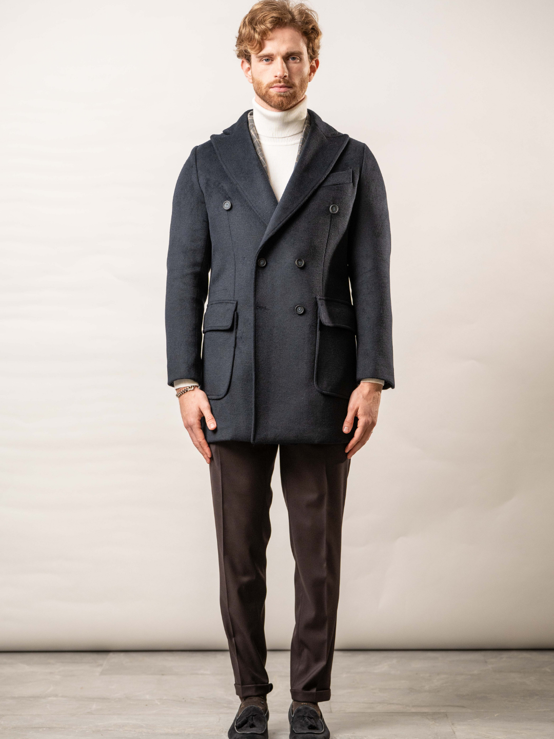 Cappotto doppiopetto misto lana - Karl Mommoo