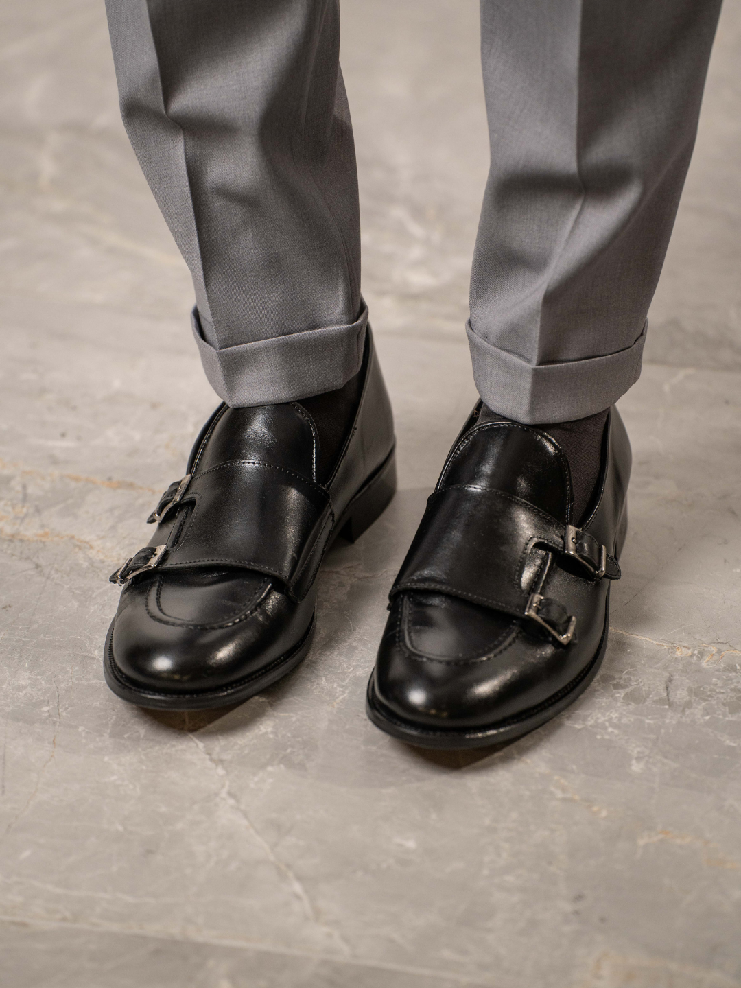 Doppia fibbia in vera pelle – Karl Mommoo