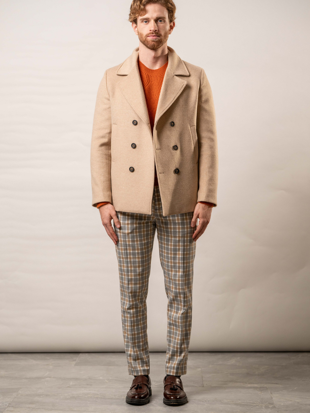 Cappotto picot doppiopetto in misto lana – Karl Mommoo