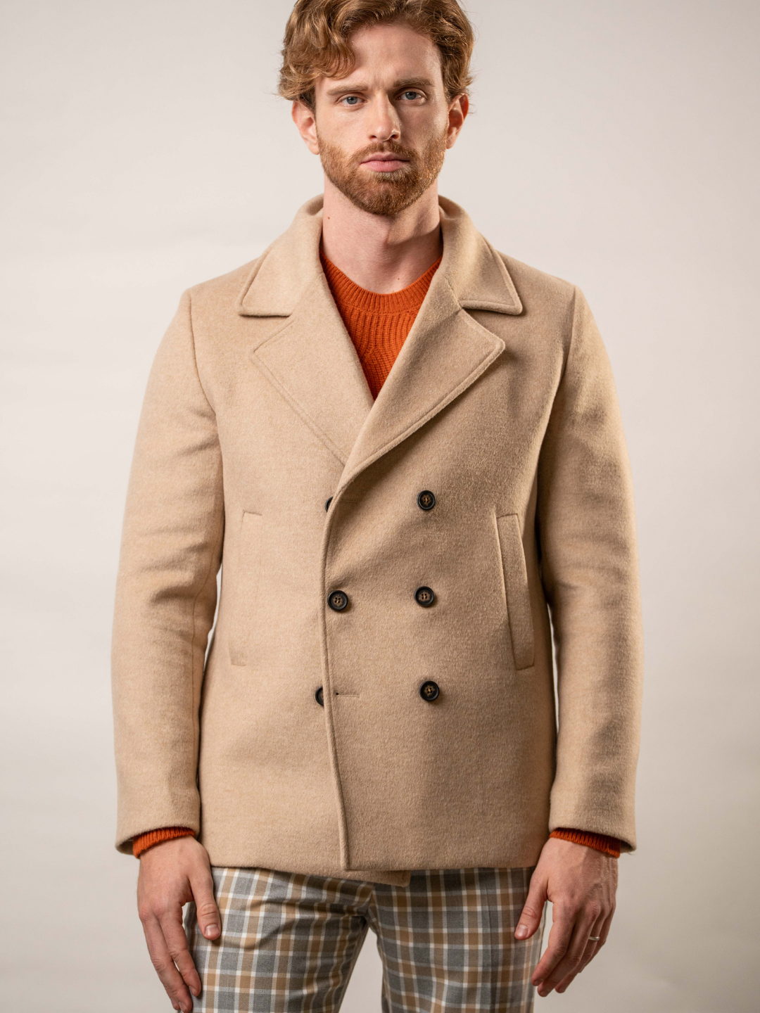 Cappotto picot doppiopetto in misto lana – Karl Mommoo