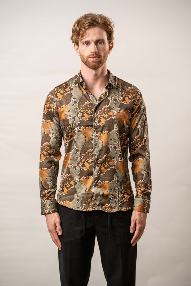Camicia fantasia camouflage - Karl Mommoo