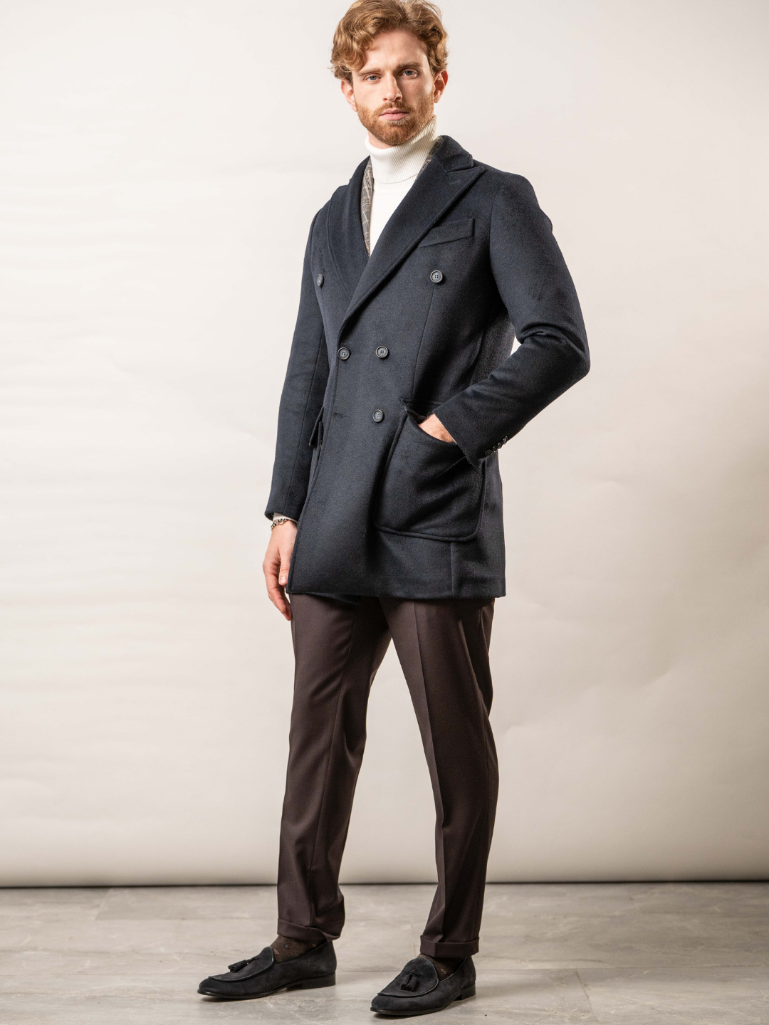 Cappotto doppiopetto misto lana - Karl Mommoo