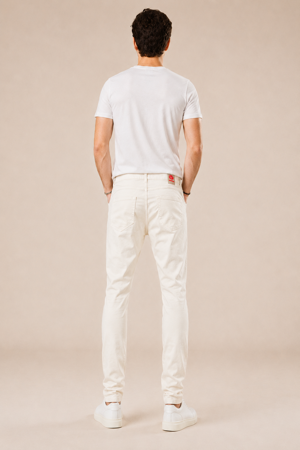 Pantalone cotone slim fit