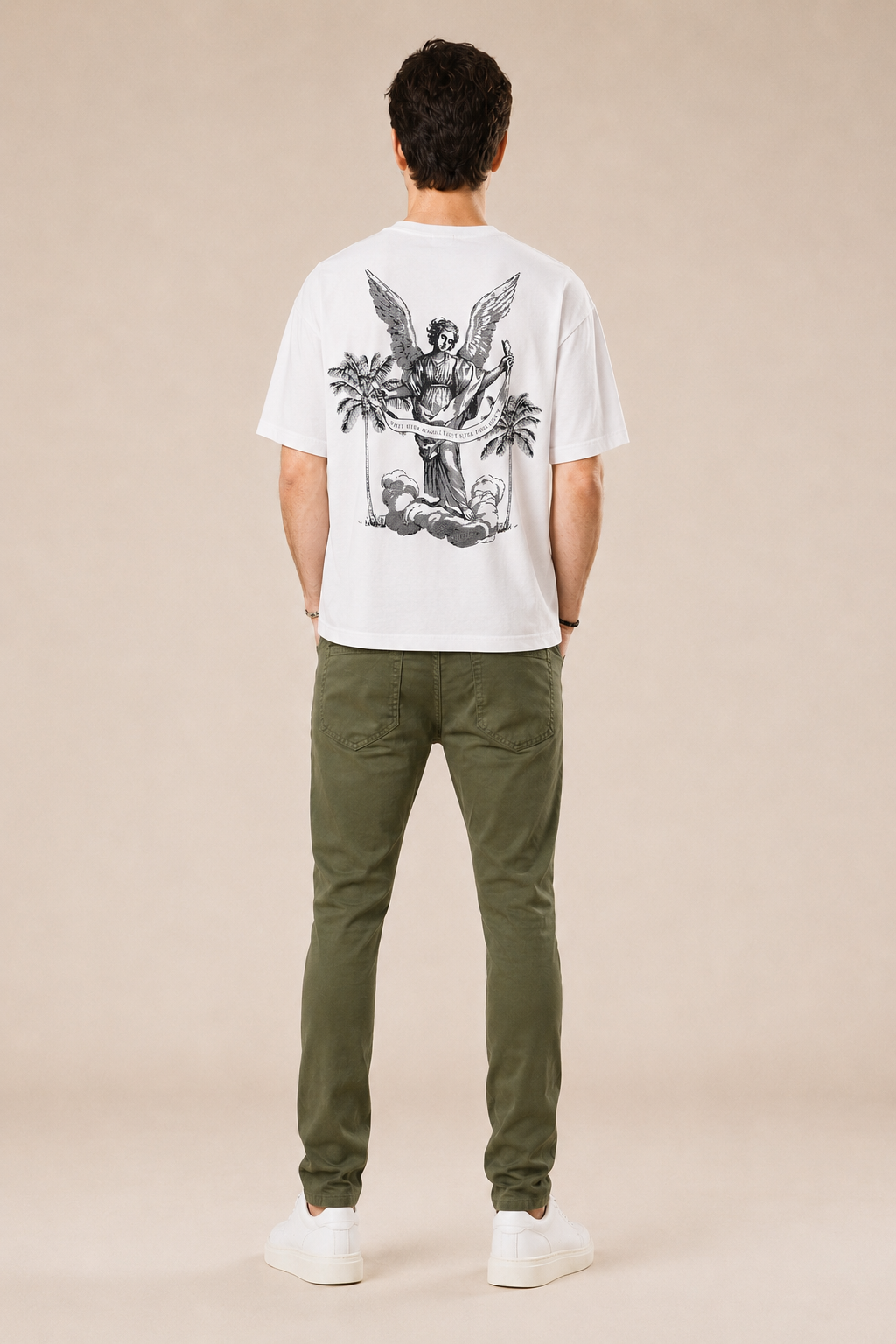 Tee con Stampa retro overfit 100% Cotone