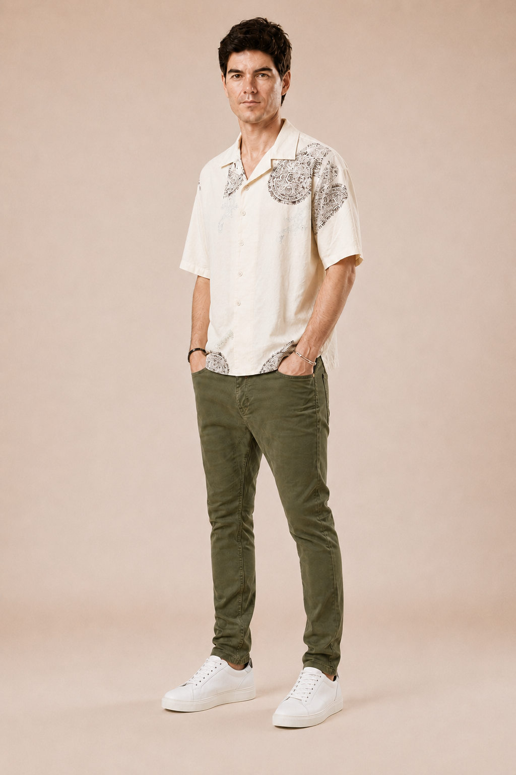 Camicia bowling 100% cotone