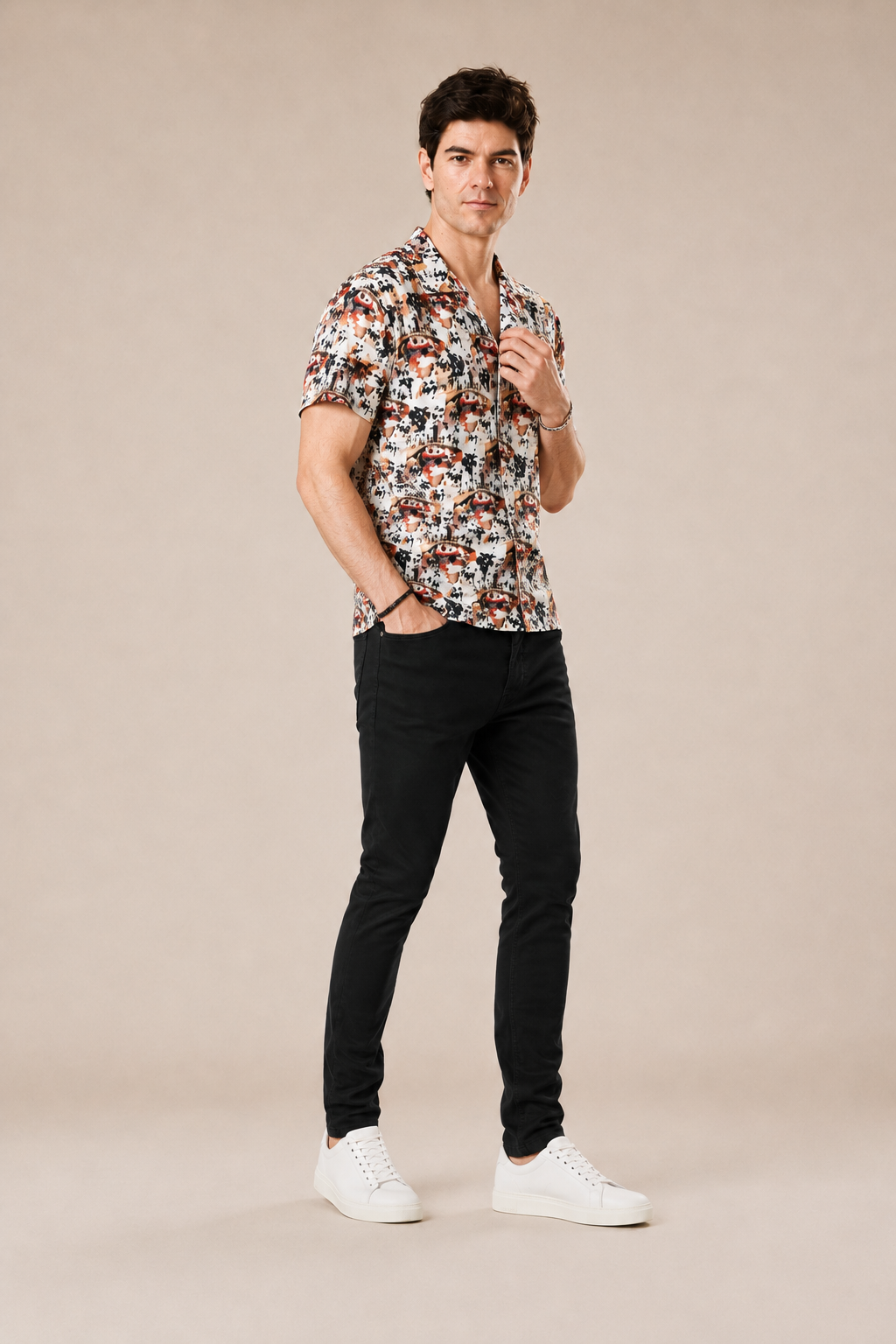 Camicia Bowling 100% viscosa