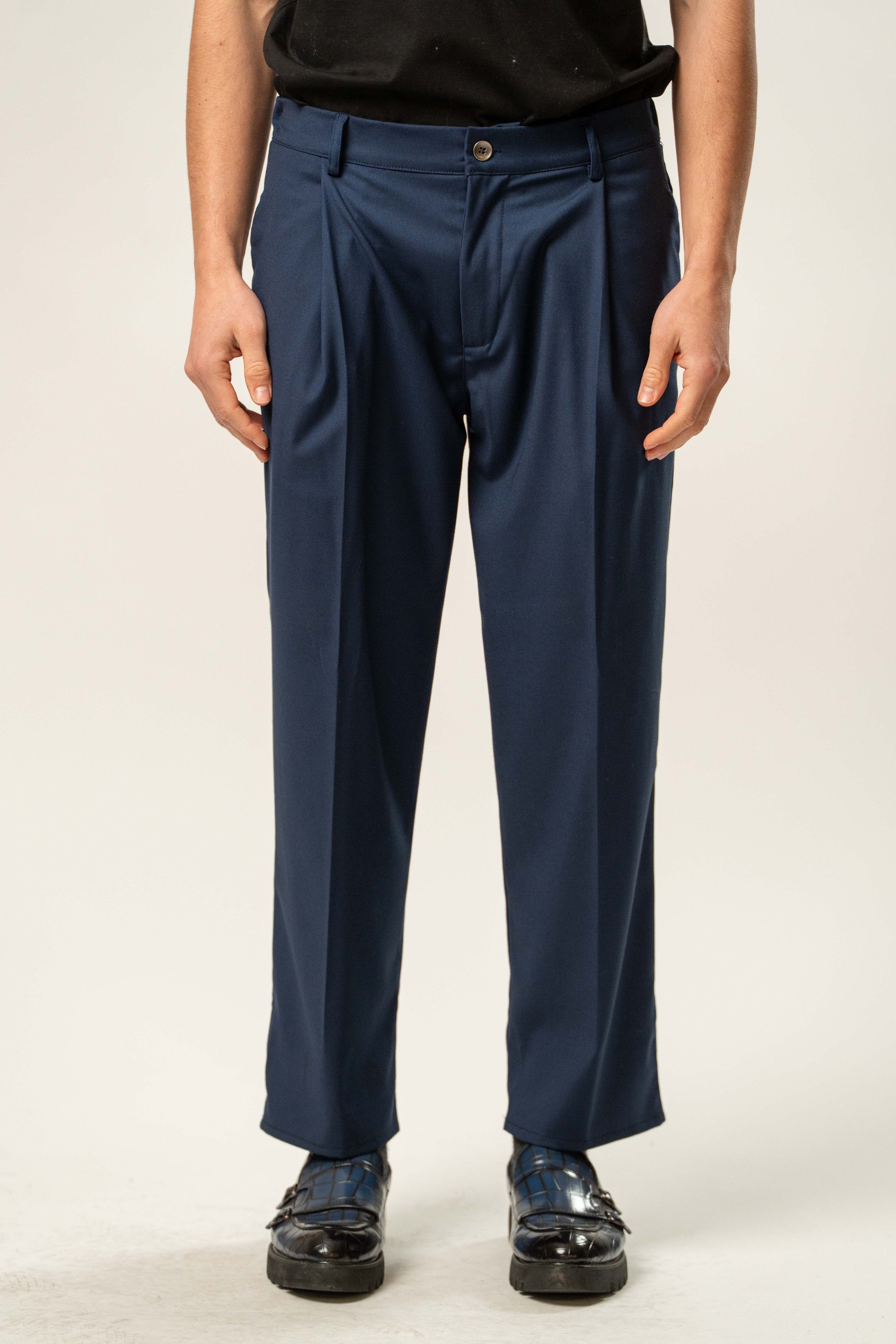 Pantalone uomo sartoriale con pinces