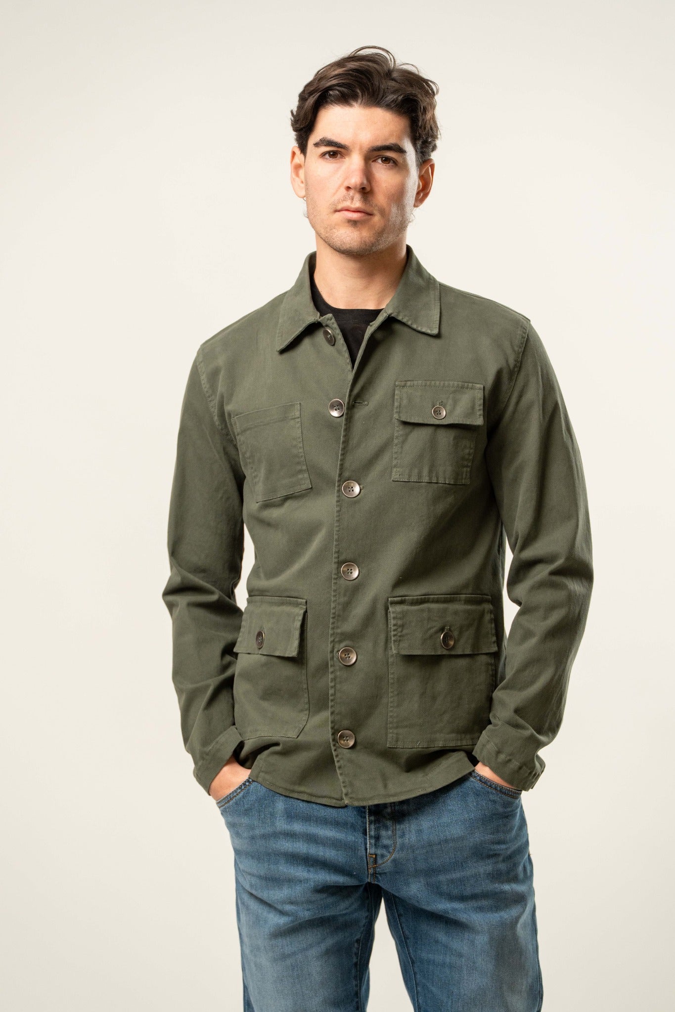 Giacca uomo verde militare