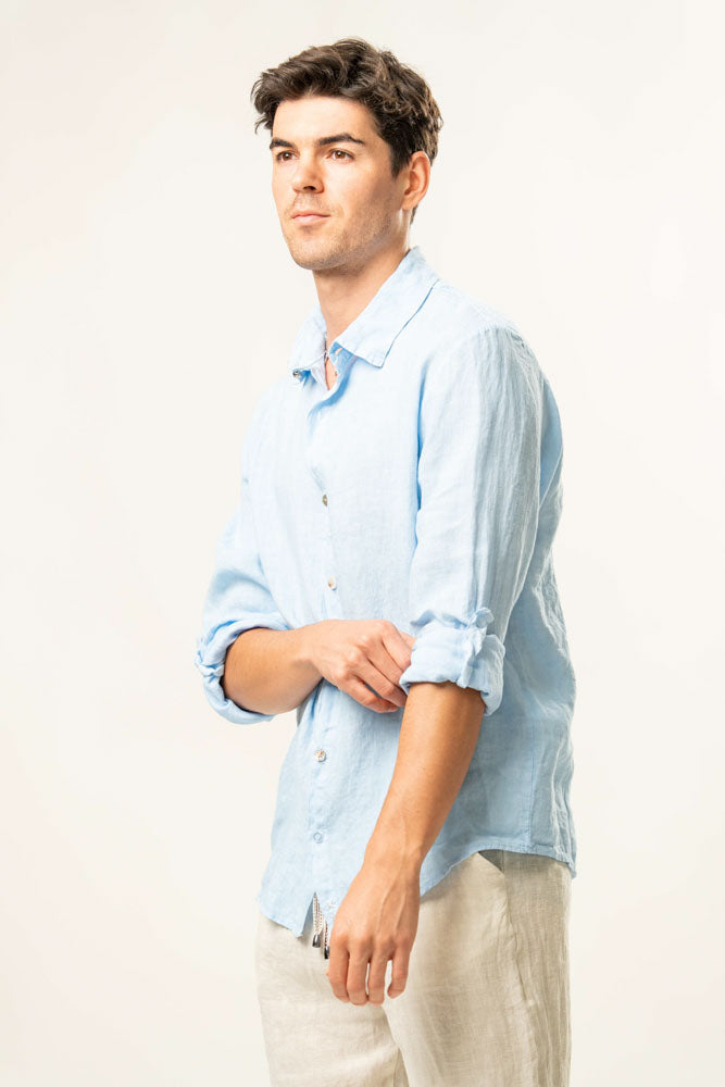 Camicia manica lunga 100% Lino