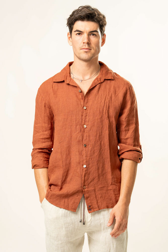 Camicia manica lunga 100% Lino