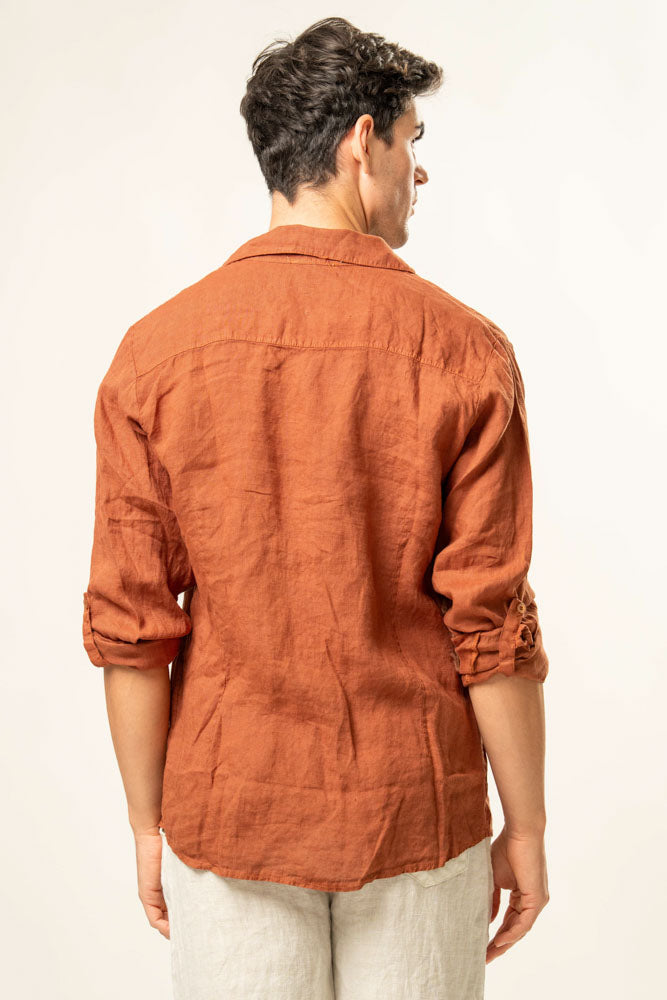 Camicia manica lunga 100% Lino