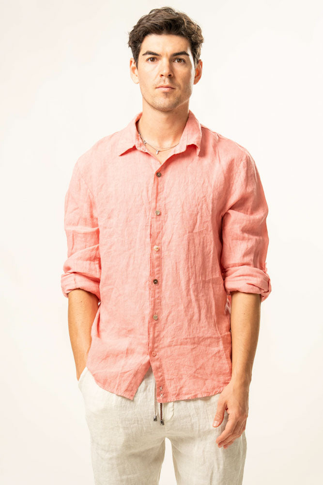 Camicia manica lunga 100% Lino