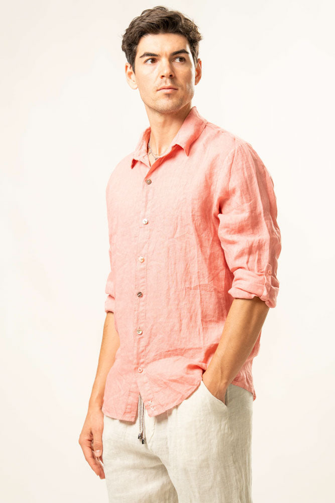 Camicia manica lunga 100% Lino