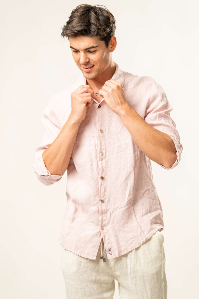 Camicia manica lunga 100% Lino