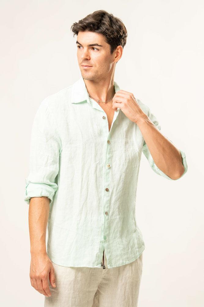 Camicia manica lunga 100% Lino