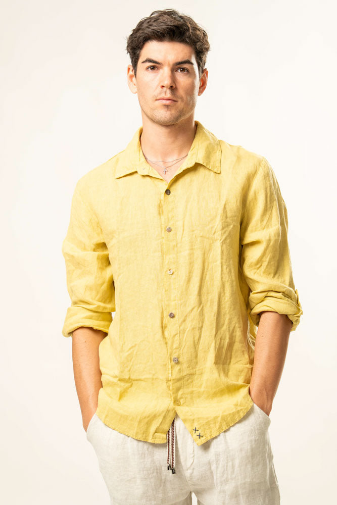 Camicia manica lunga 100% Lino