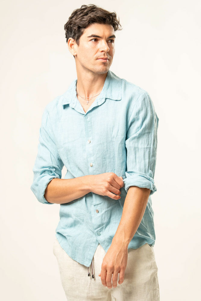 Camicia manica lunga 100% Lino