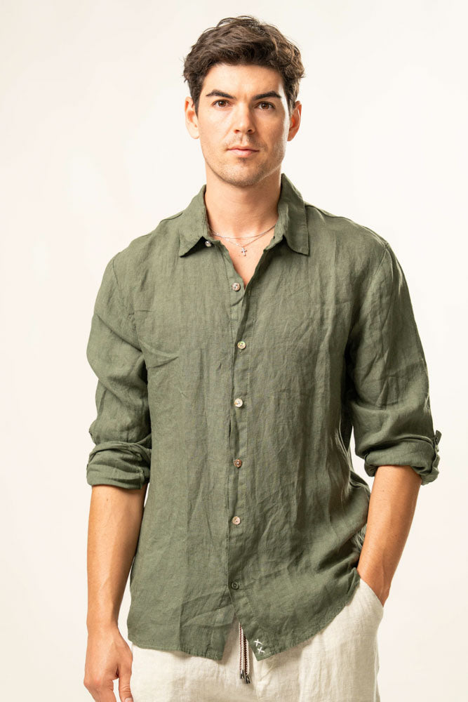 Camicia manica lunga 100% Lino